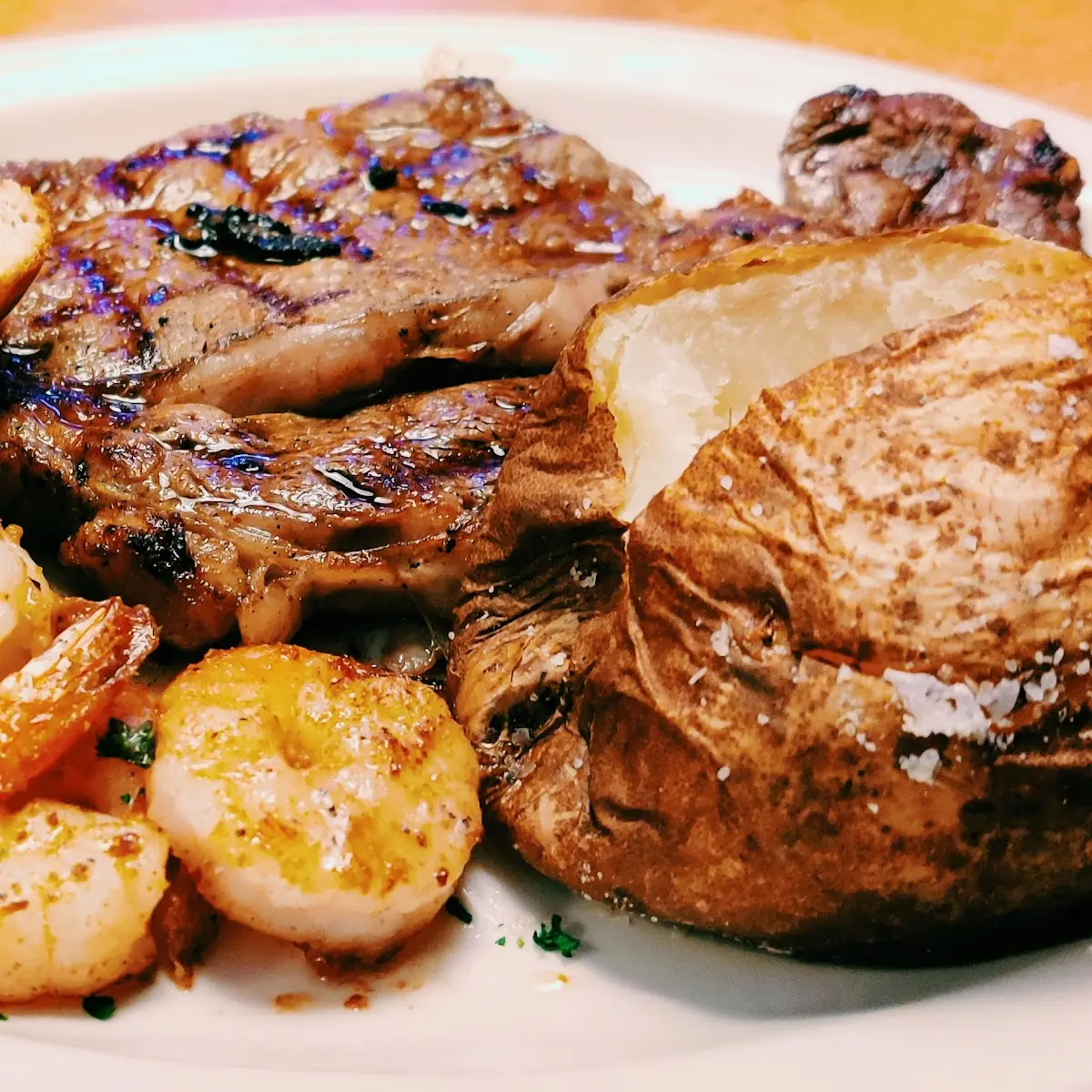 Sirloin & Grilled Shrimp Combo with 2 Sides