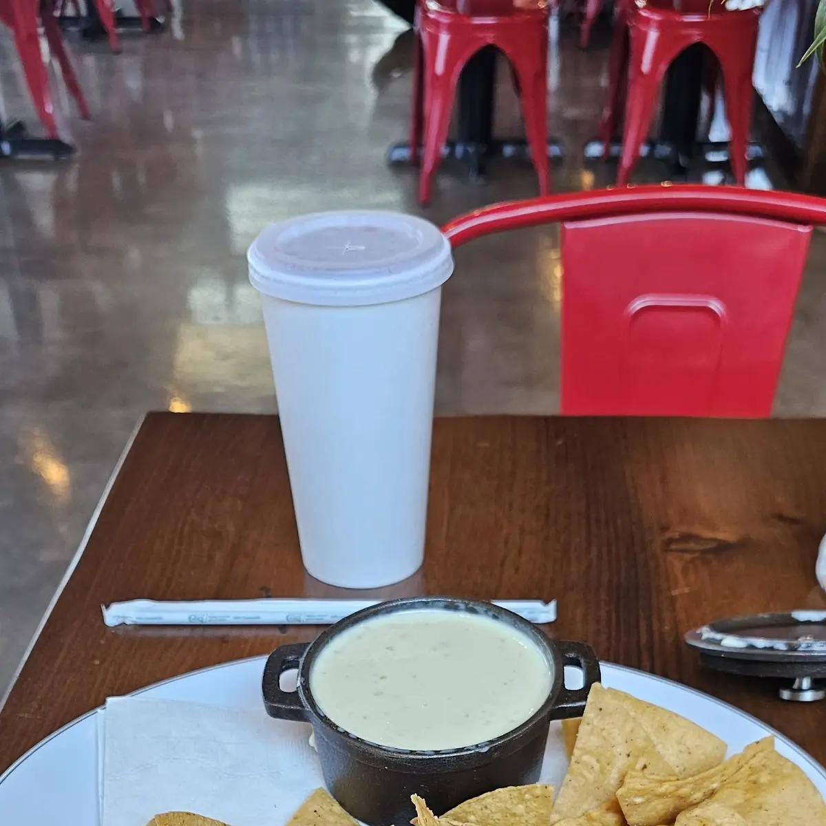 Tortilla Chips and Queso Dip