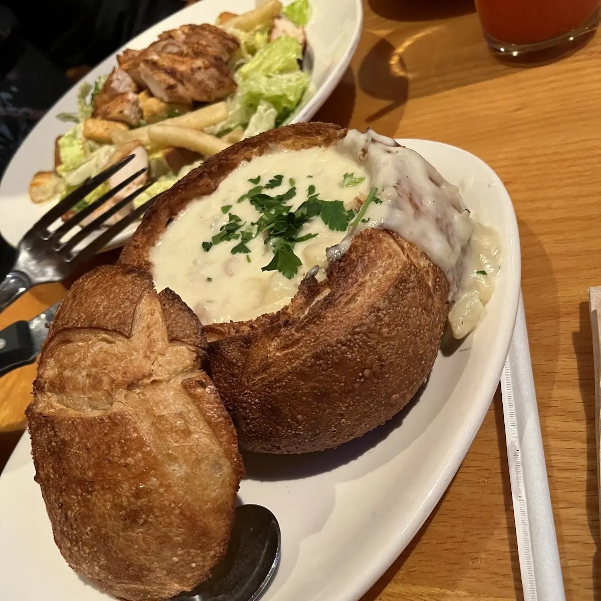 Clam Chowder in Bread Bowl