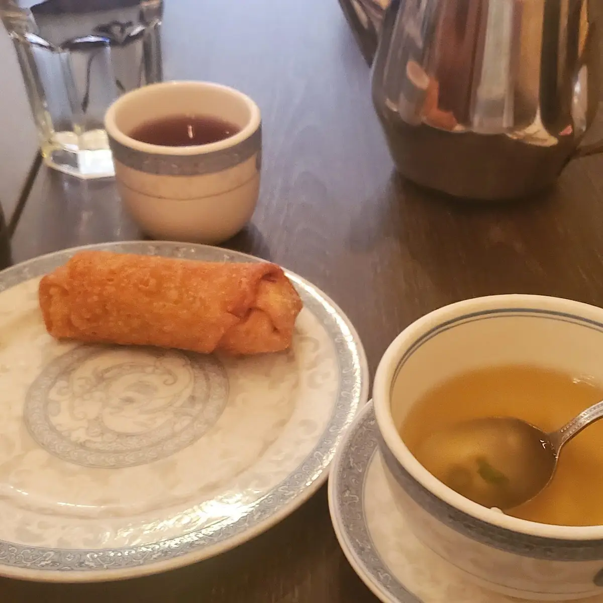 Wonton Soup and Egg Roll