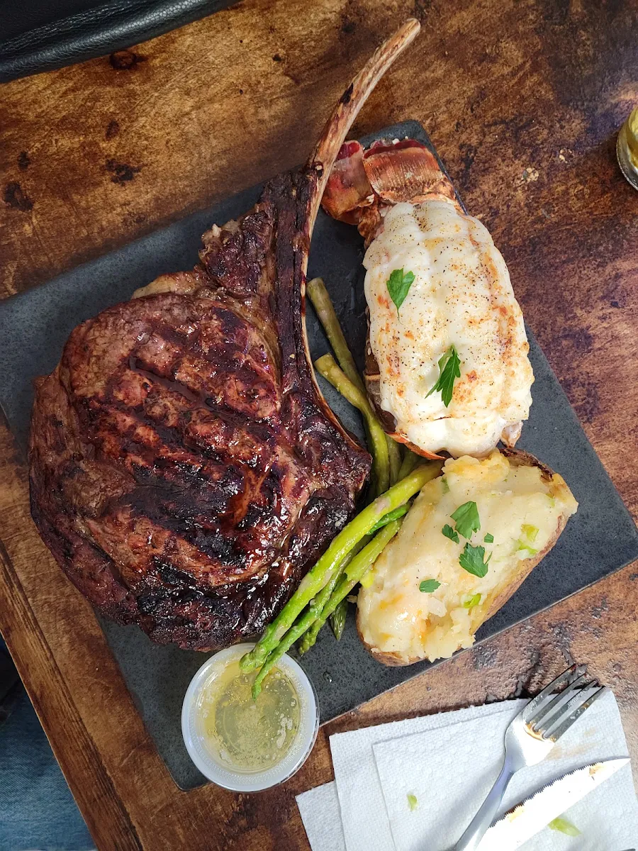 Tomahawk Steak and Lobster