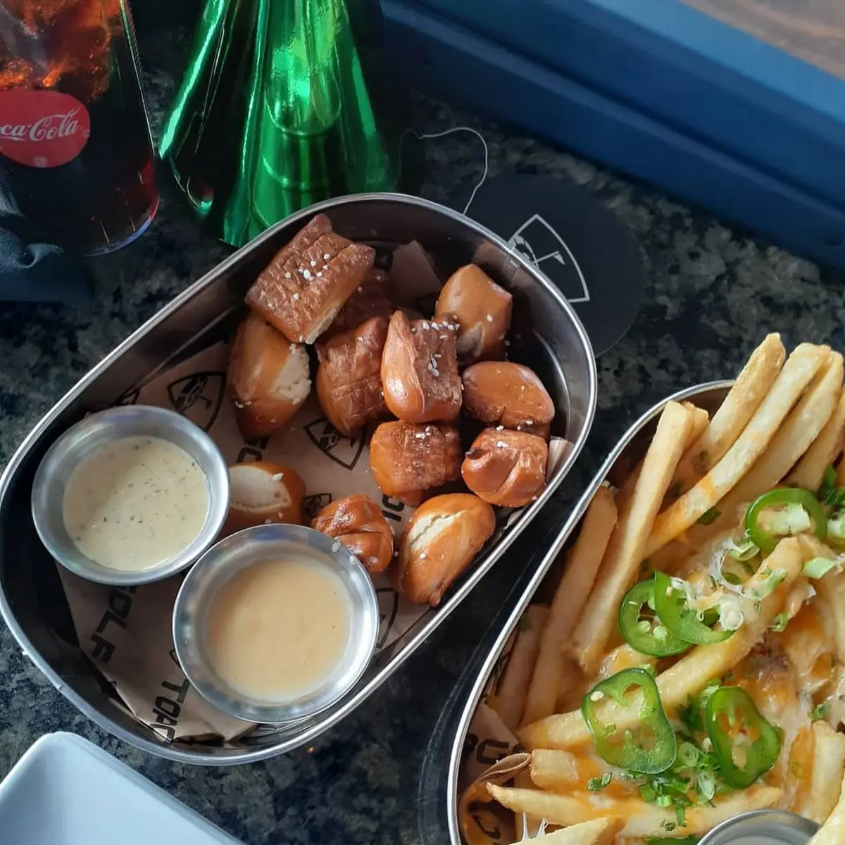 Cheese Fries and Pretzels