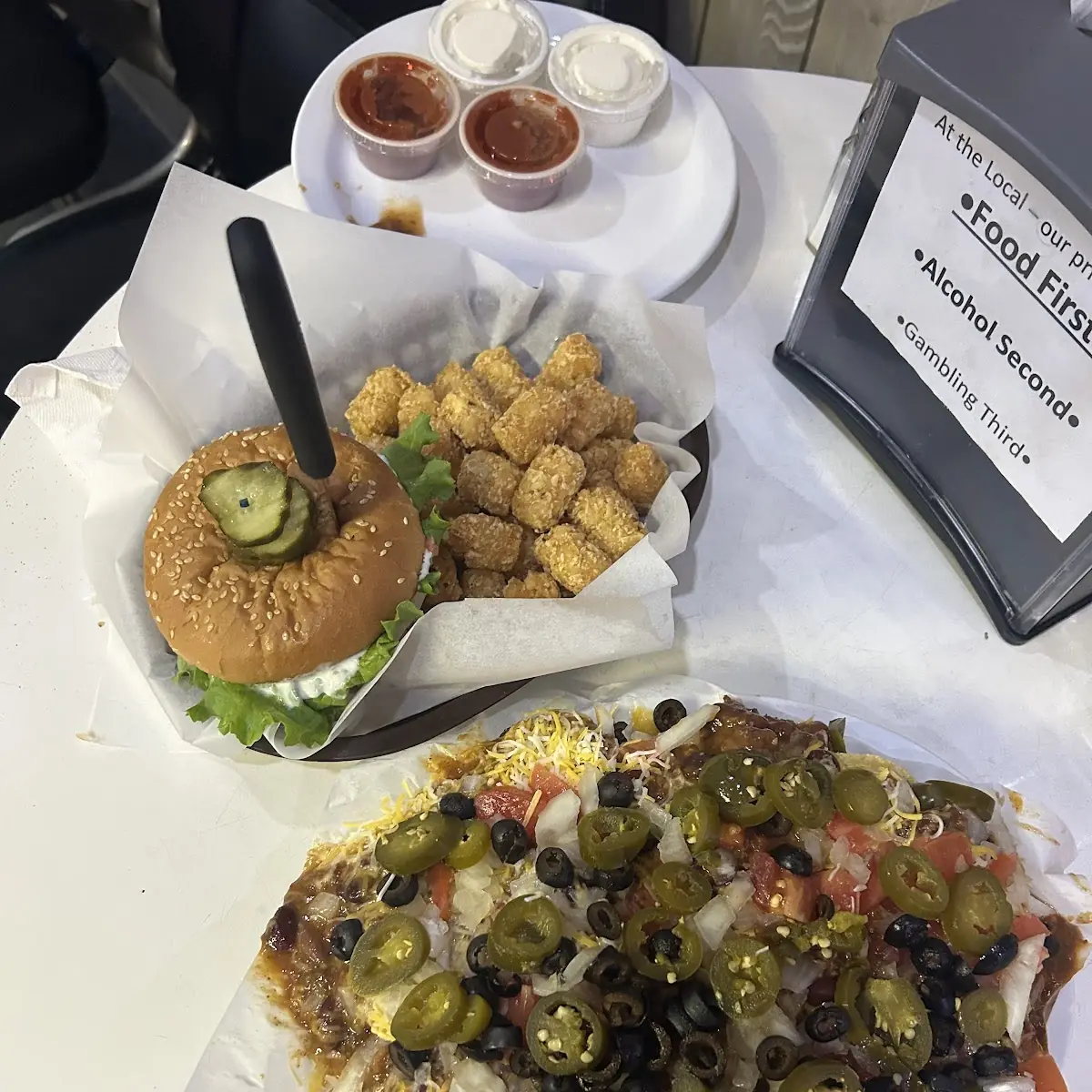 Nachos and Fish Sandwich