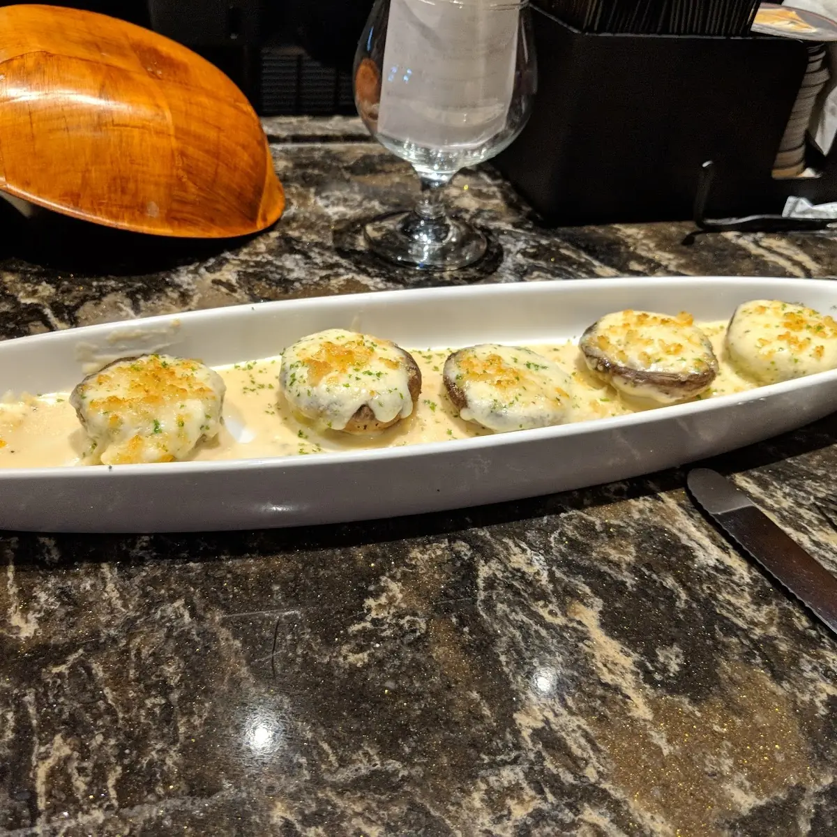 White Cheddar Stuffed Mushrooms