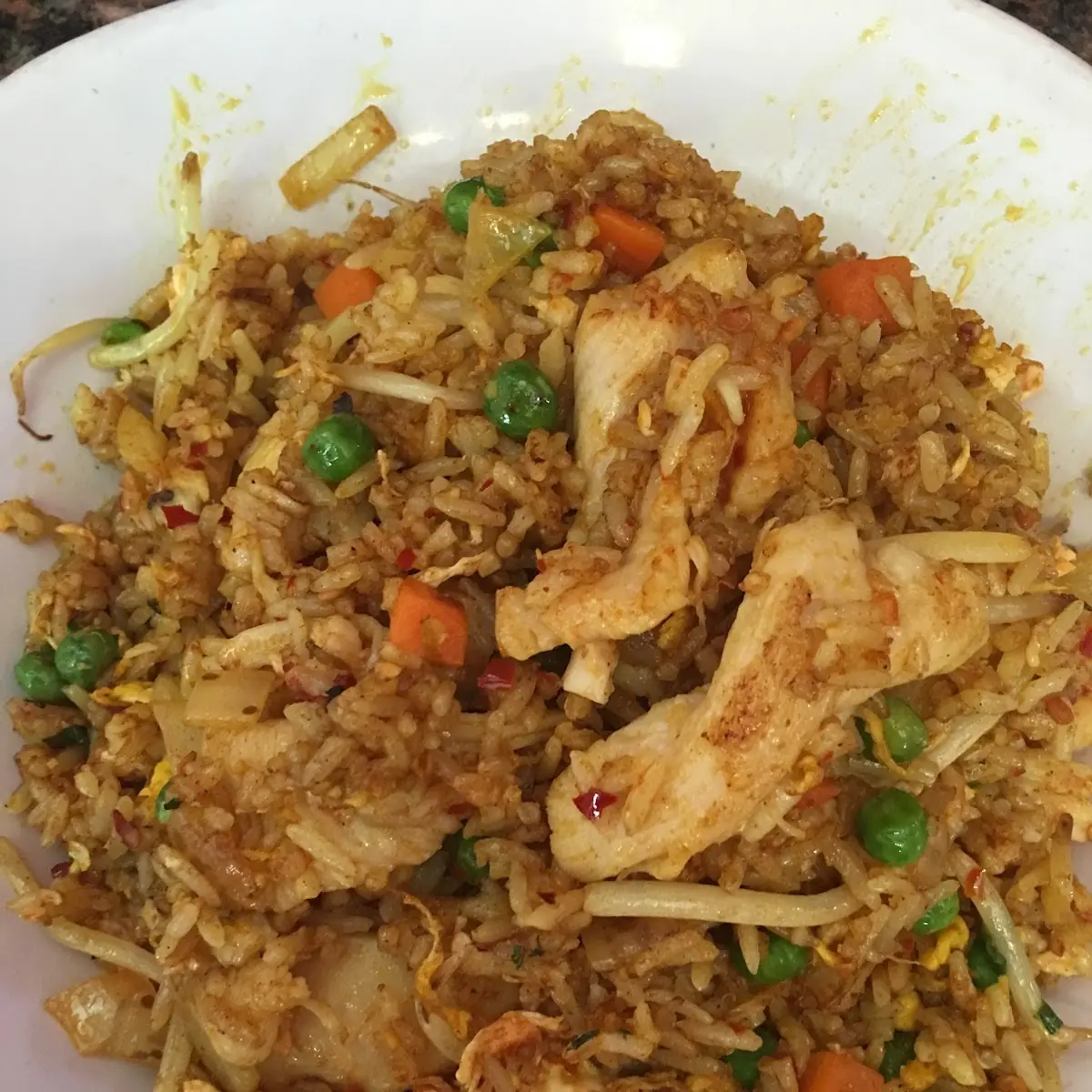 Egg Roll Chicken Chow Mein and Fried Rice Combo Dinner