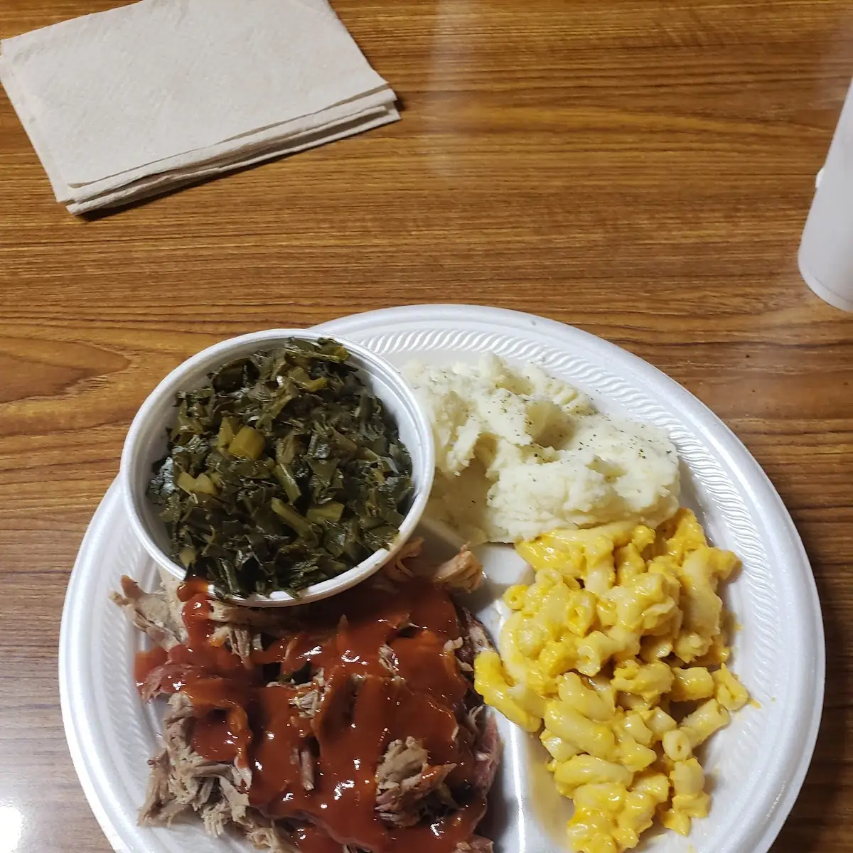 Mashed Potatoes Red Slaw White Slaw Baked Beans
