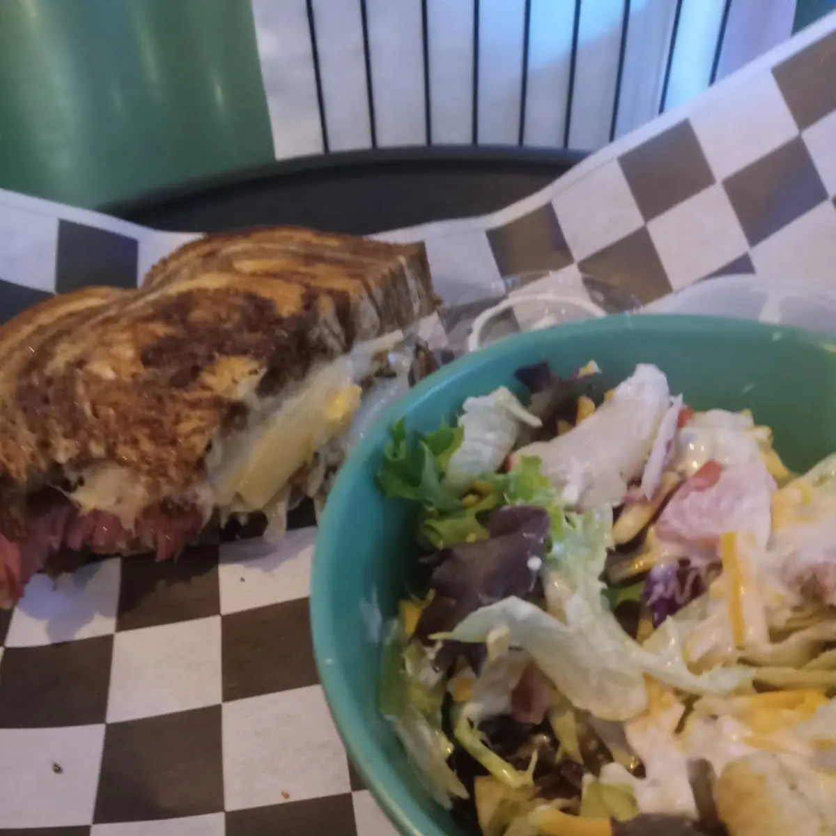 Half Rueben Sandwich and Salad