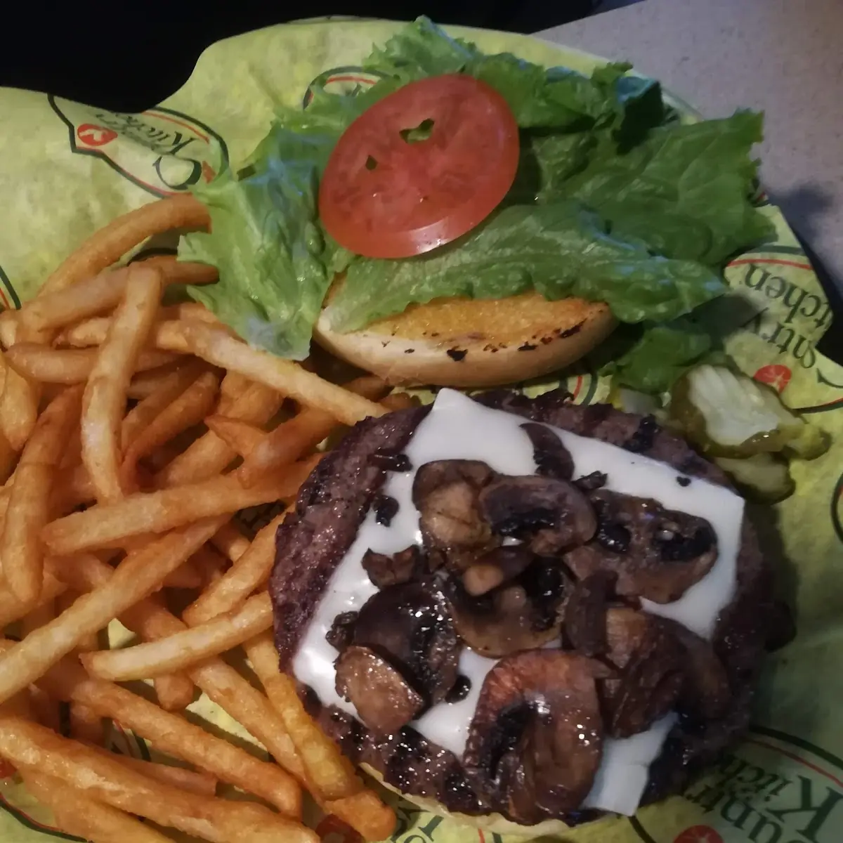 Mushroom Swiss Burger