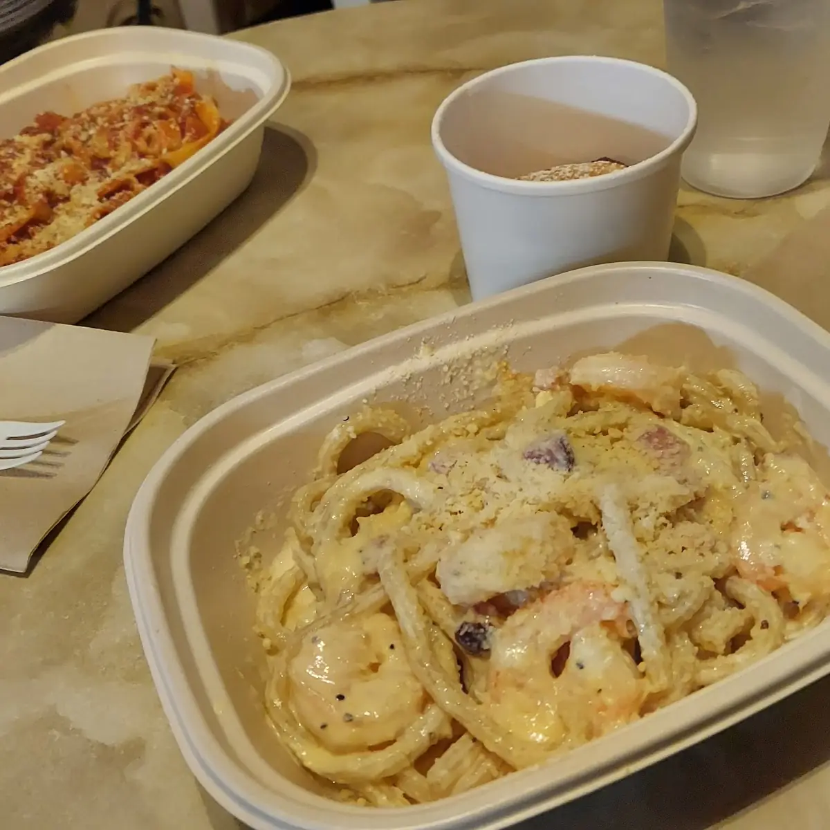 Carbonara Pasta with Shrimp