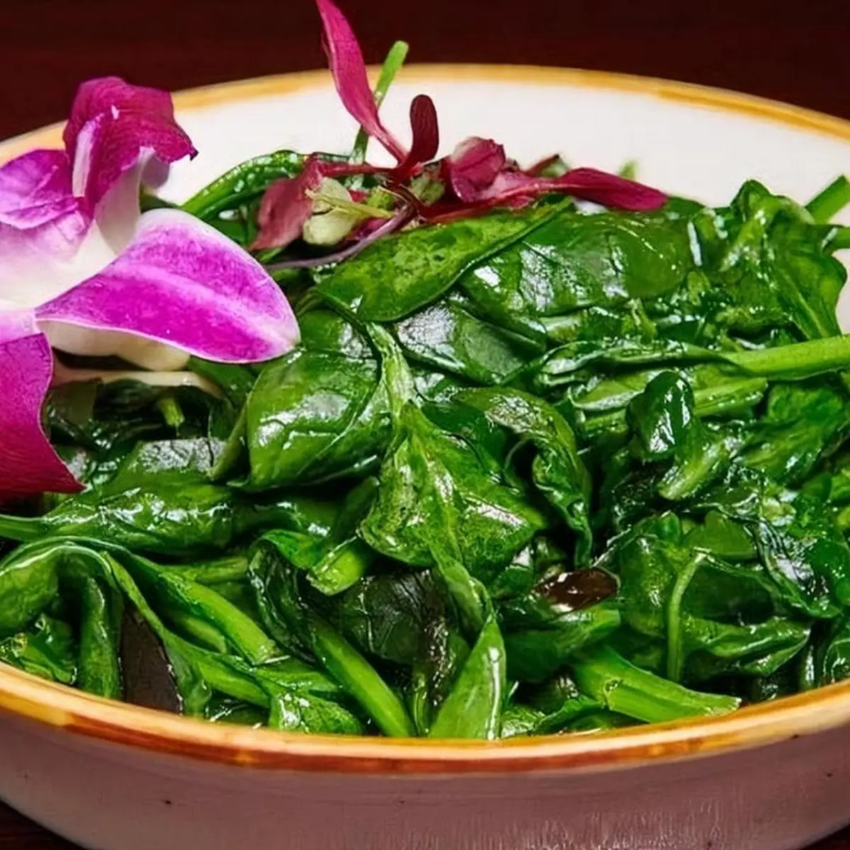 Sauteed Spinach with Garlic & Oil GF