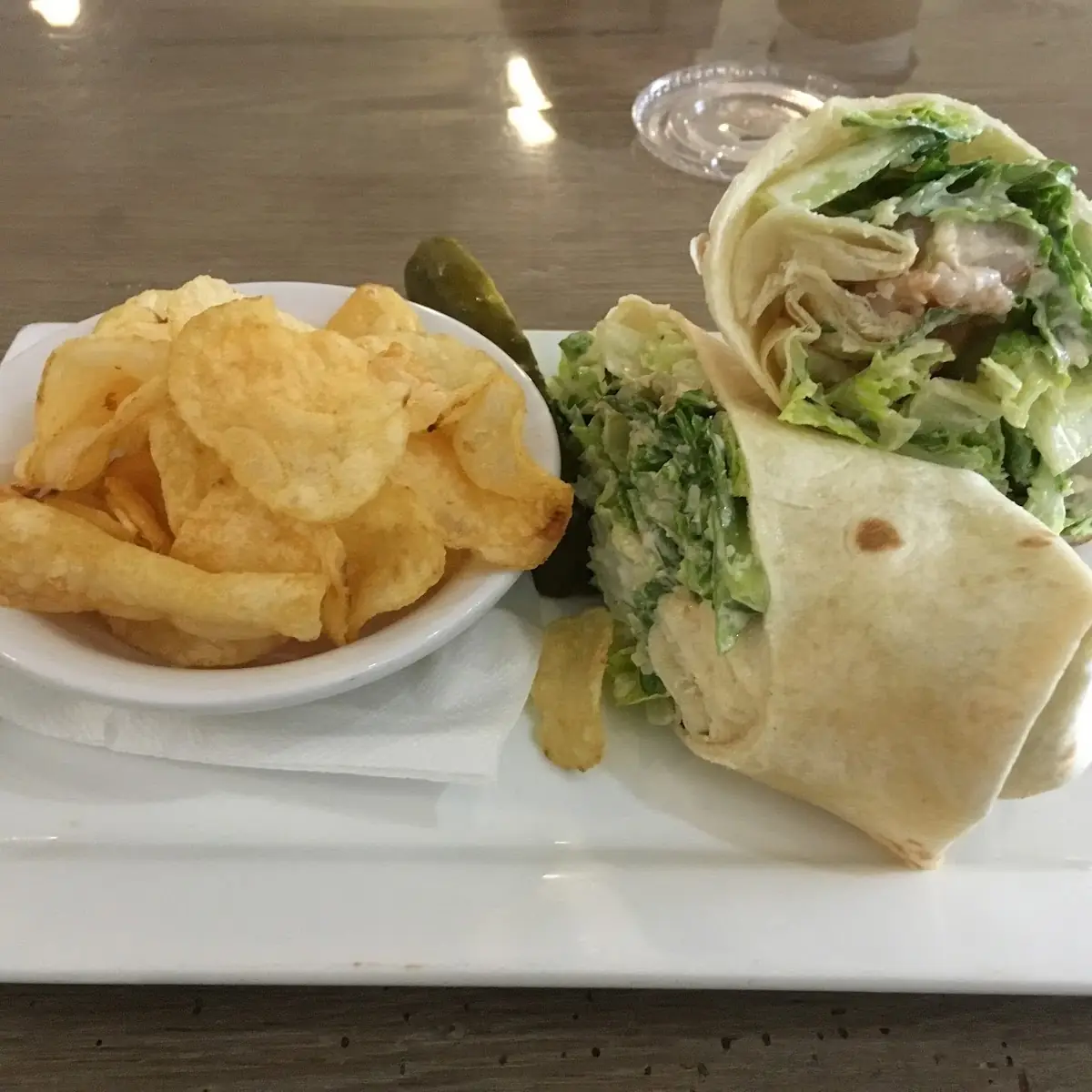 Shrimp Wrap & Home Made Potato Chips