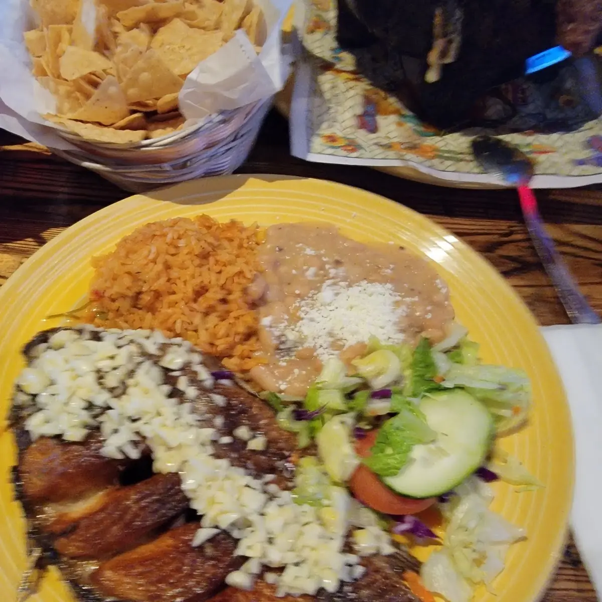 Fried Mojarra with Rice & Beans
