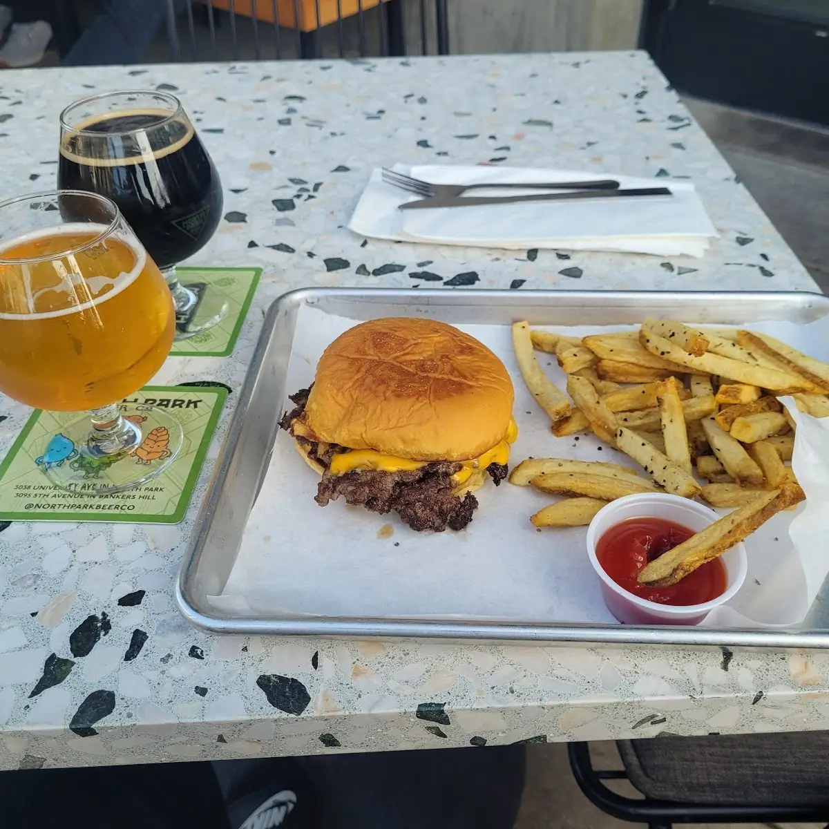 Pulled Pork Sando and Fries