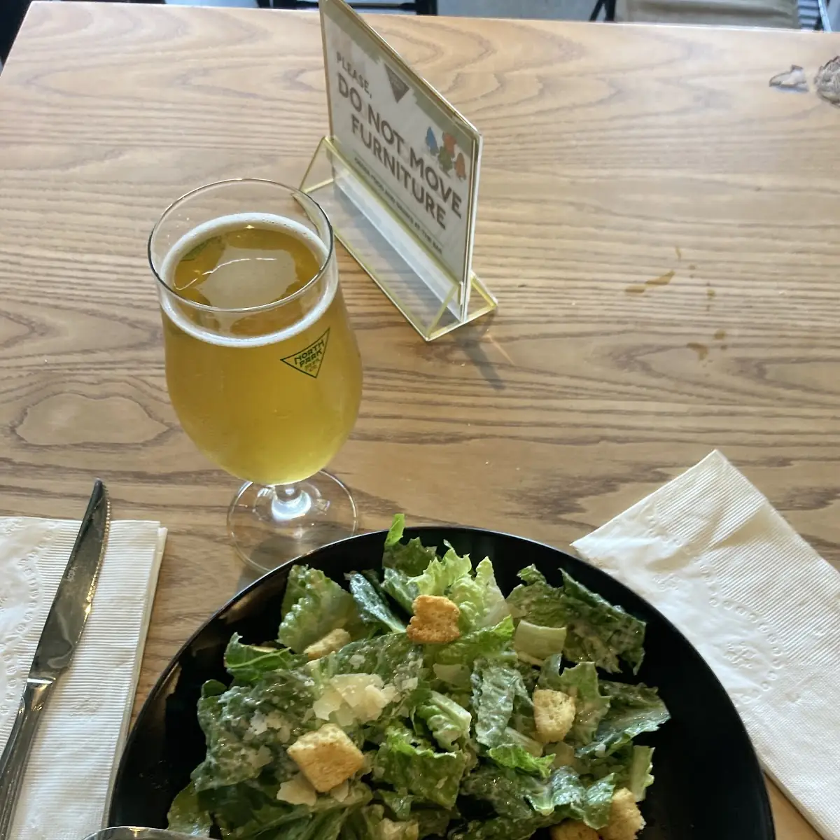 Smash Burger and Cesar Salad