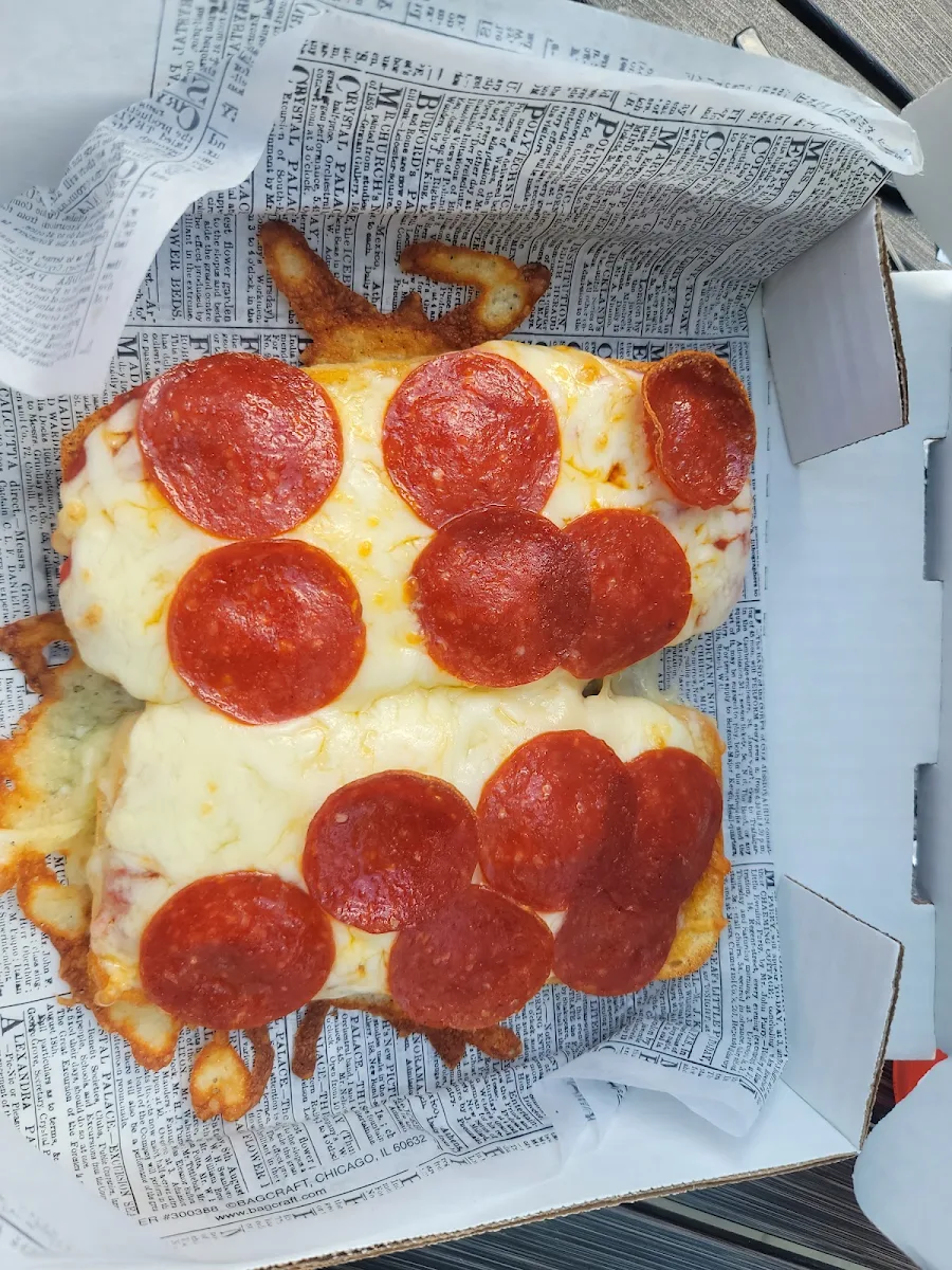 Open Faced Pepperoni