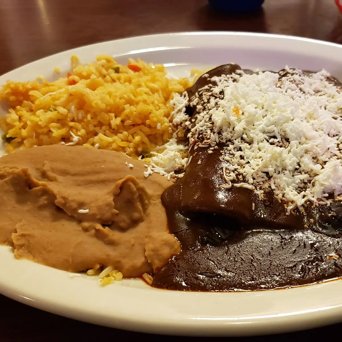 There Cheese Enchilada in Mole