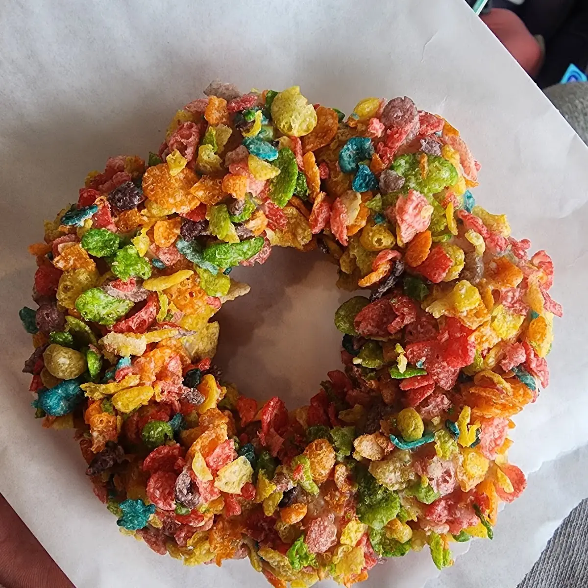 Fruity Pebbles Mochi Donut