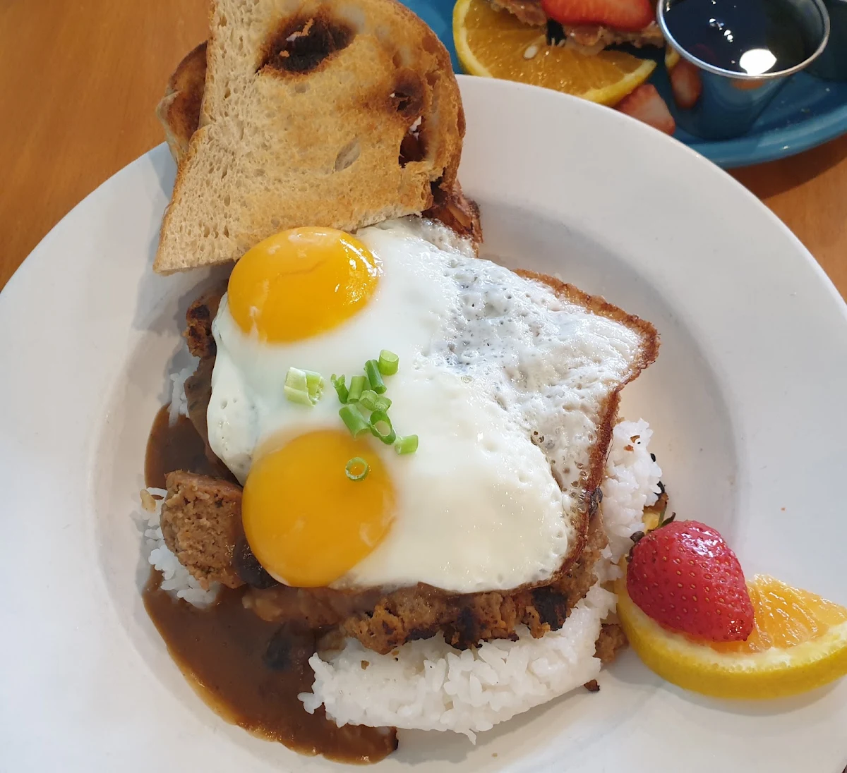 Meatloaf Loco Moco with Fried Rice
