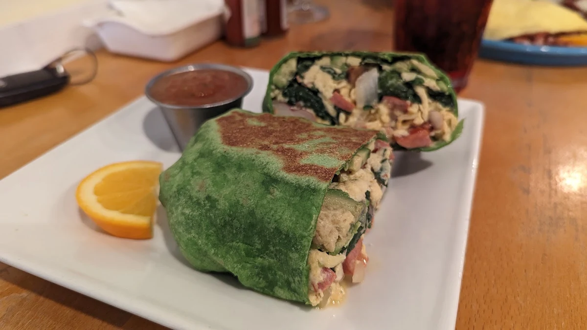 Spinach Breakfast Burrito