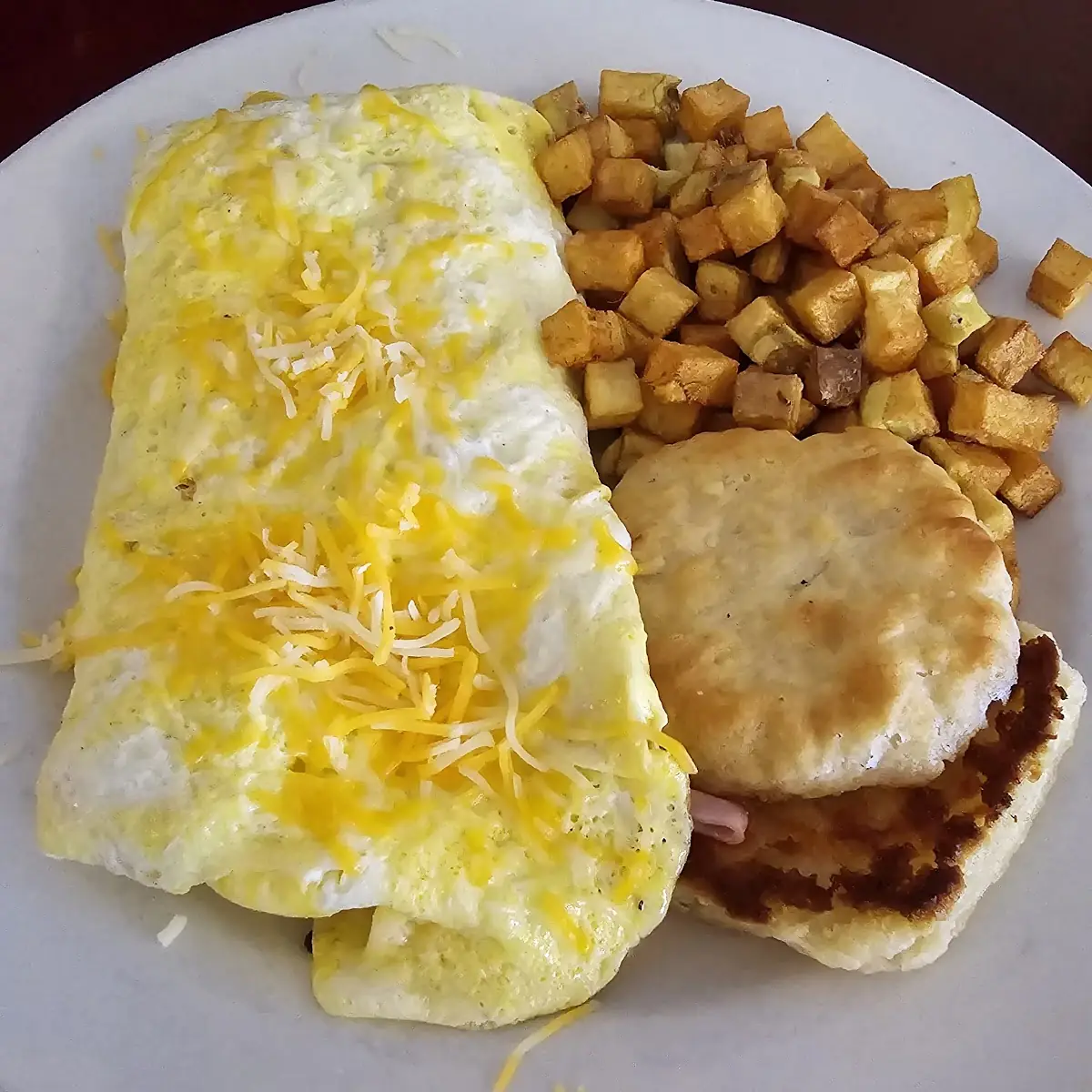 Veggie Omelette and Chicken Fried Steak