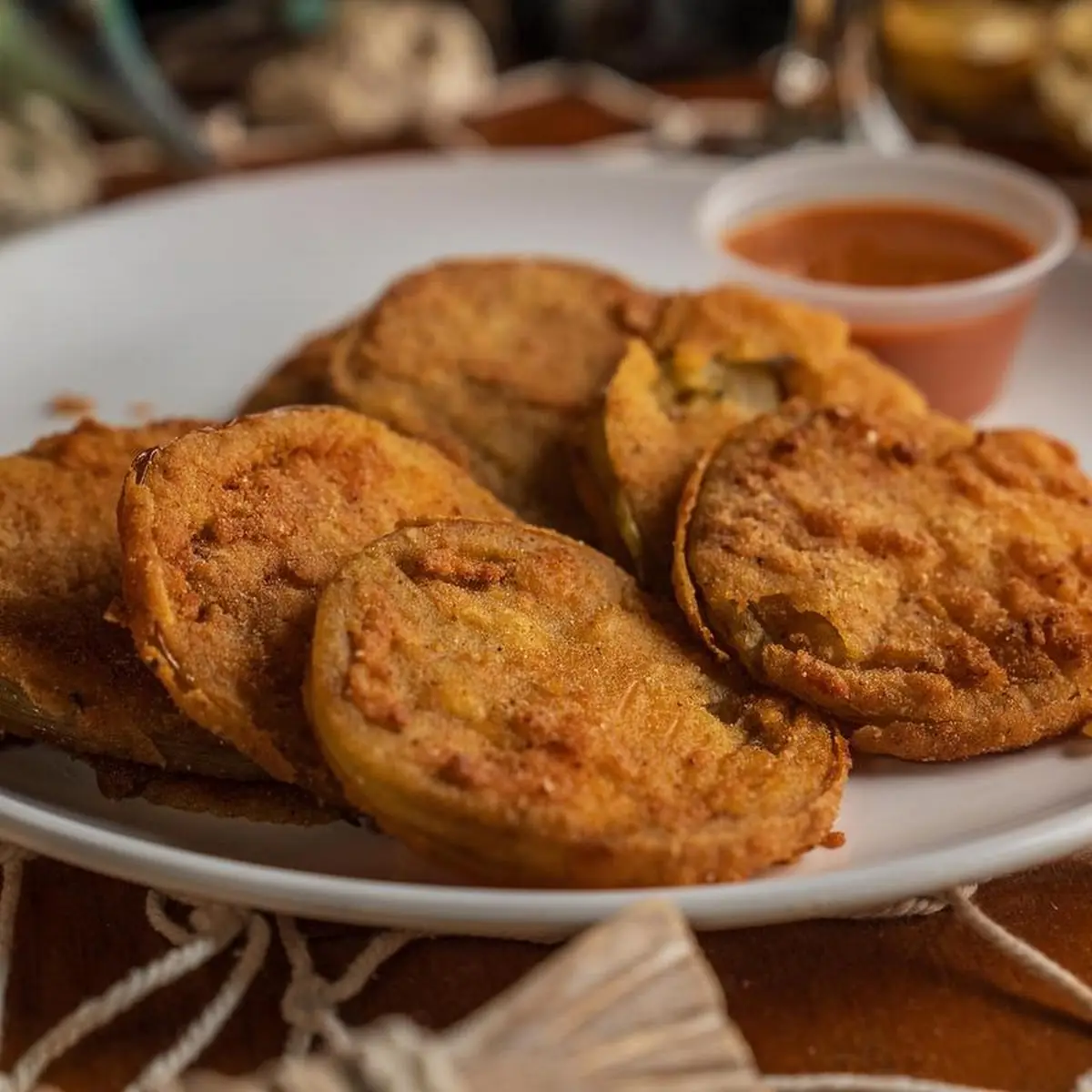 Fried Green Tomatoes with Our Own Special Dipping Sauce