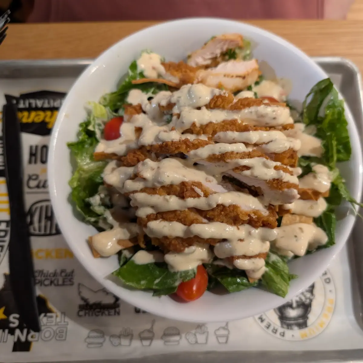 Southwest Salad with Fried Chicken
