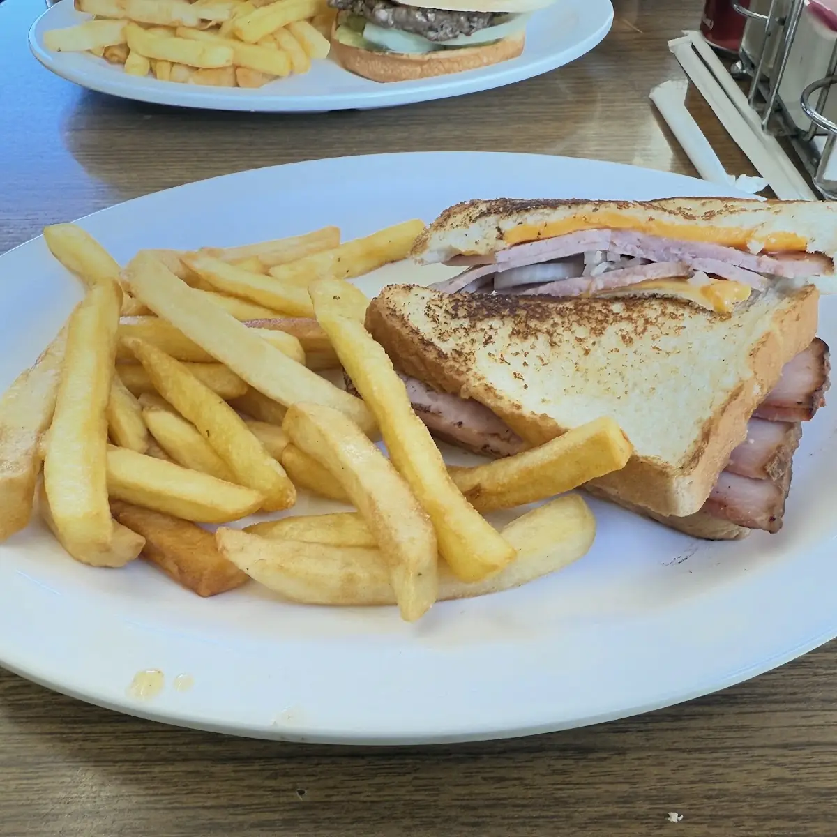Grilled Ham & Cheese Sandwich Onions