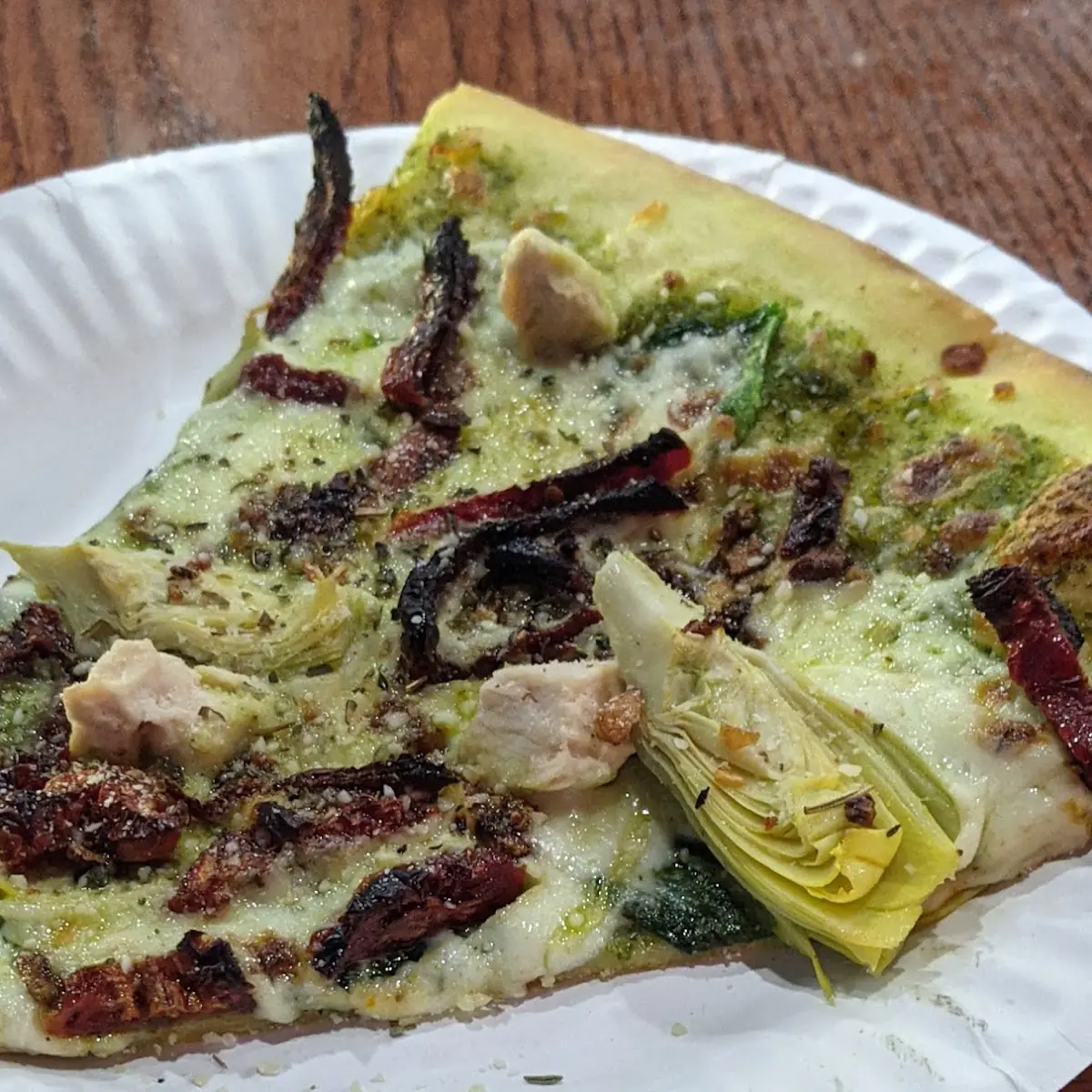 Chicken Pesto Pizza Slice