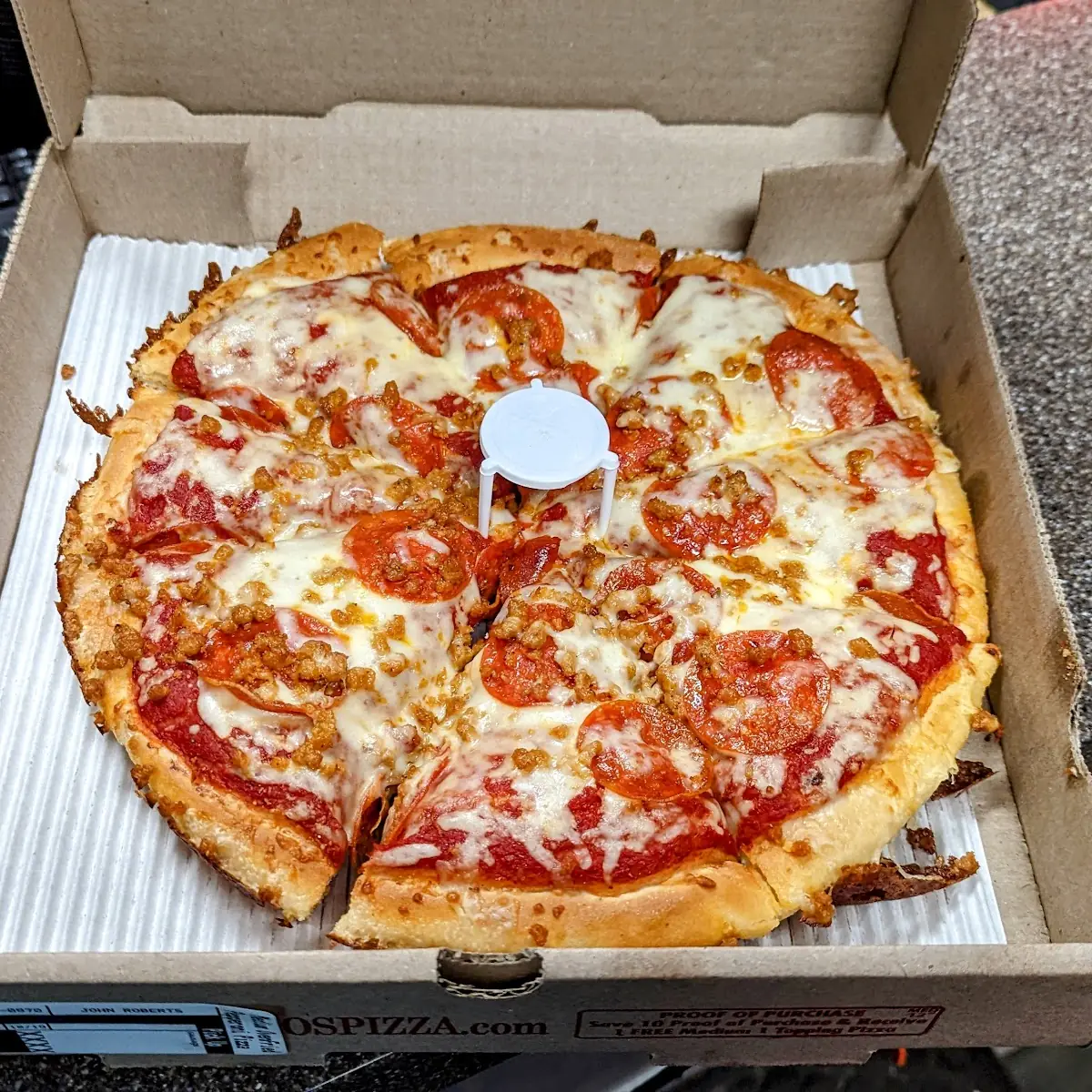 Medium Sausage and Pepperoni Pizza