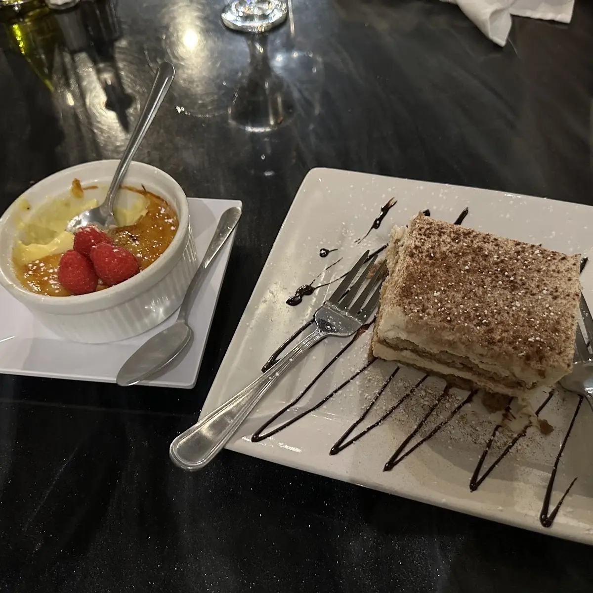 Creme Brulee and Tiramisu