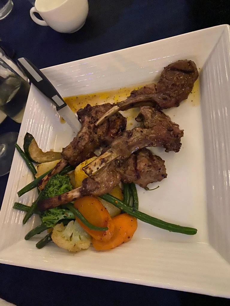 Grilled Lamb Chops and Shrimp