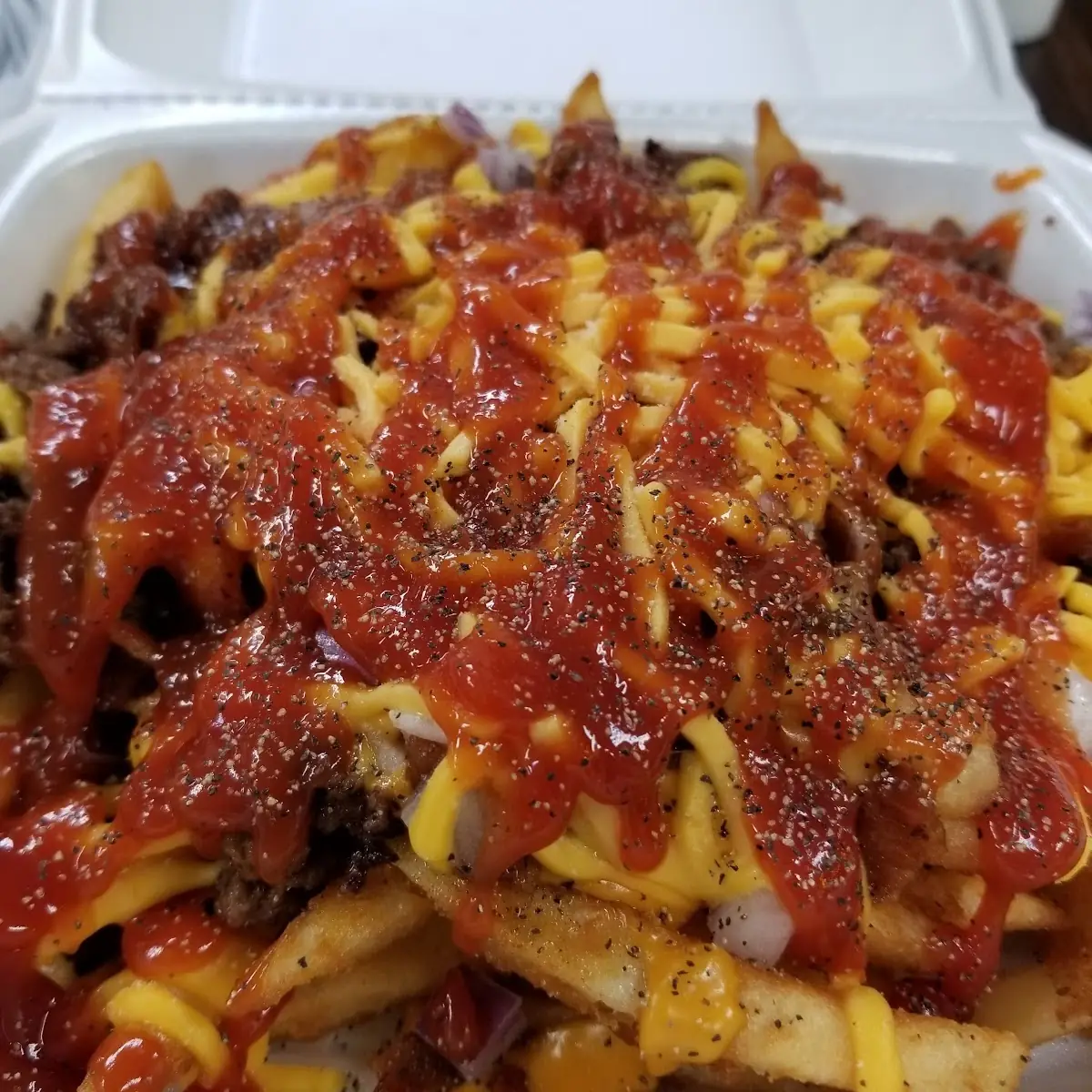 Bacon Cheeseburger Fries with Cheese