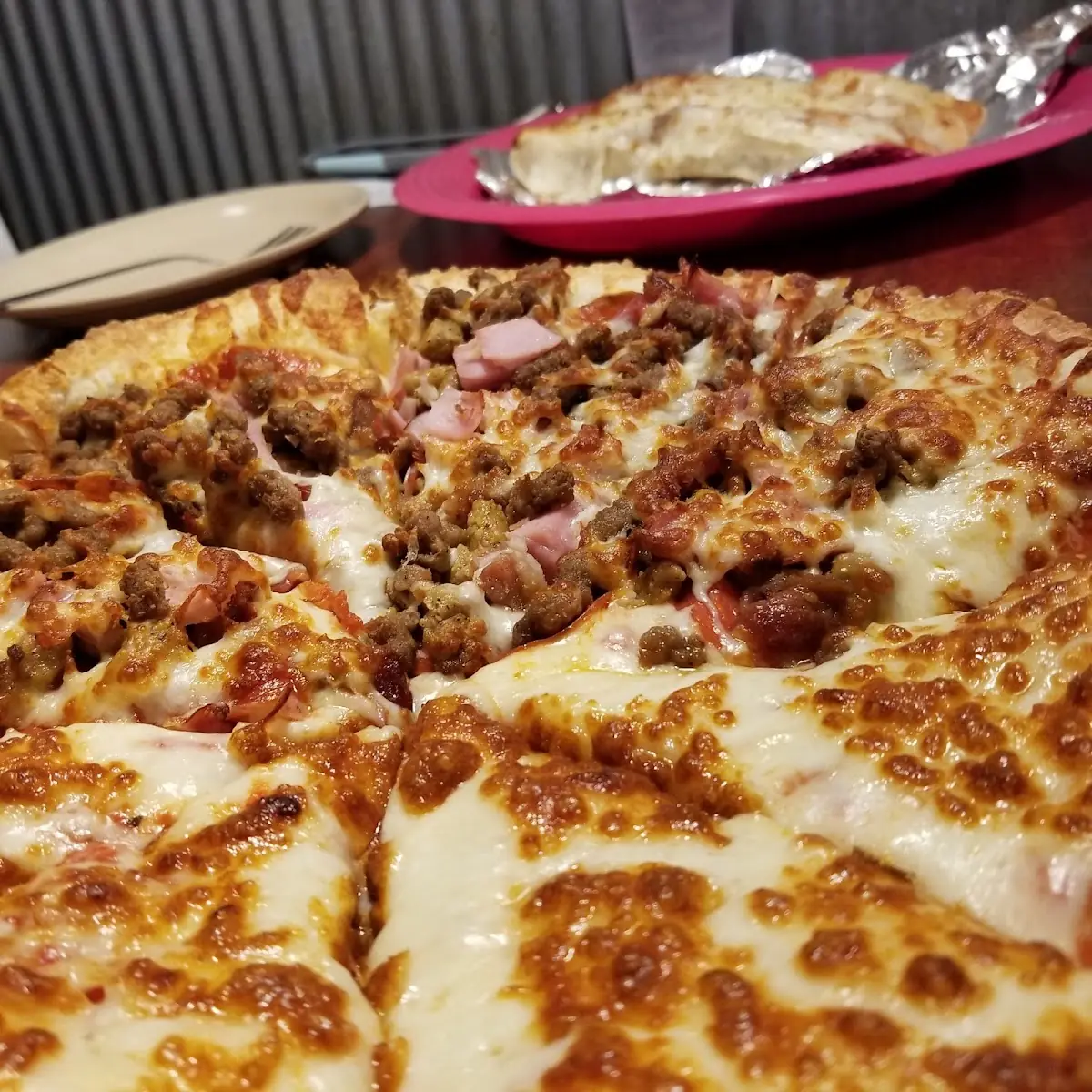 1 2 Cheese 1 2 Meat Lovers Deep Dish Pizza