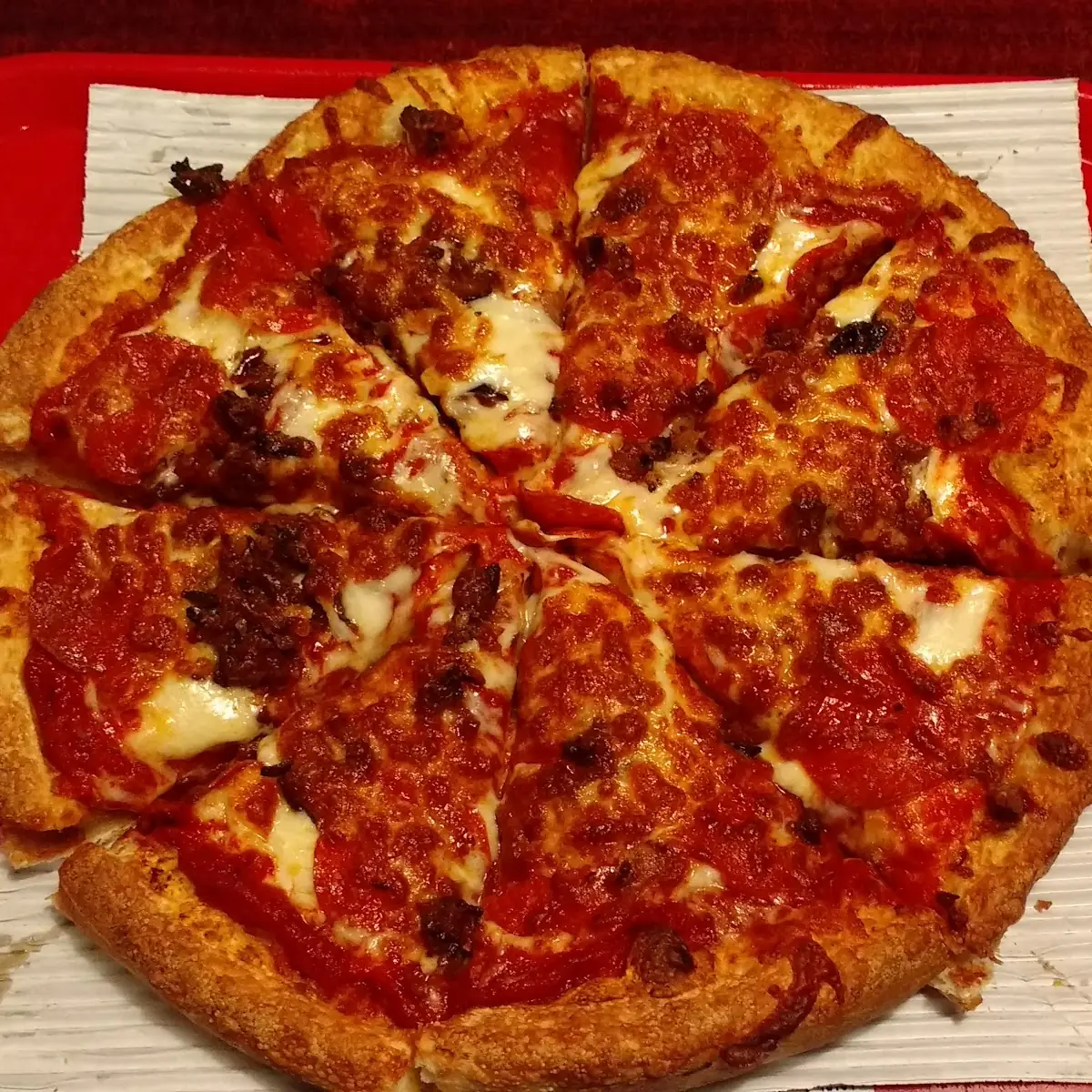 Pepperoni and Sausage Pizza