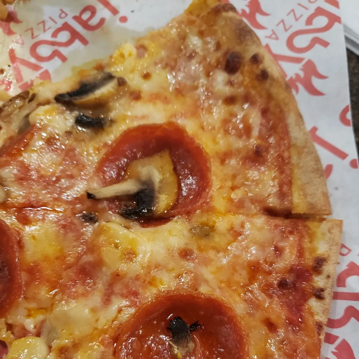 Pepperoni Pizza with Mushrooms
