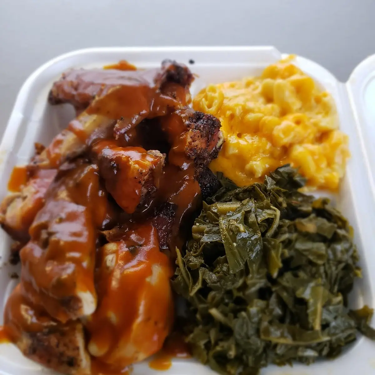 BBQ Ribs Collard Greens Macaroni Cheese