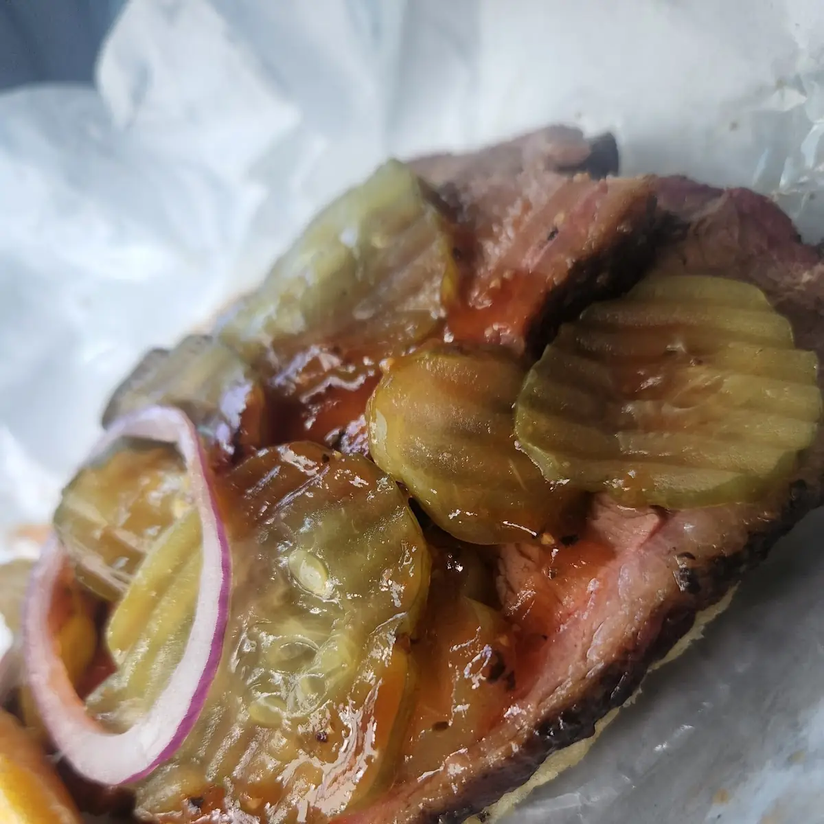 Sliced Brisket Sandwich