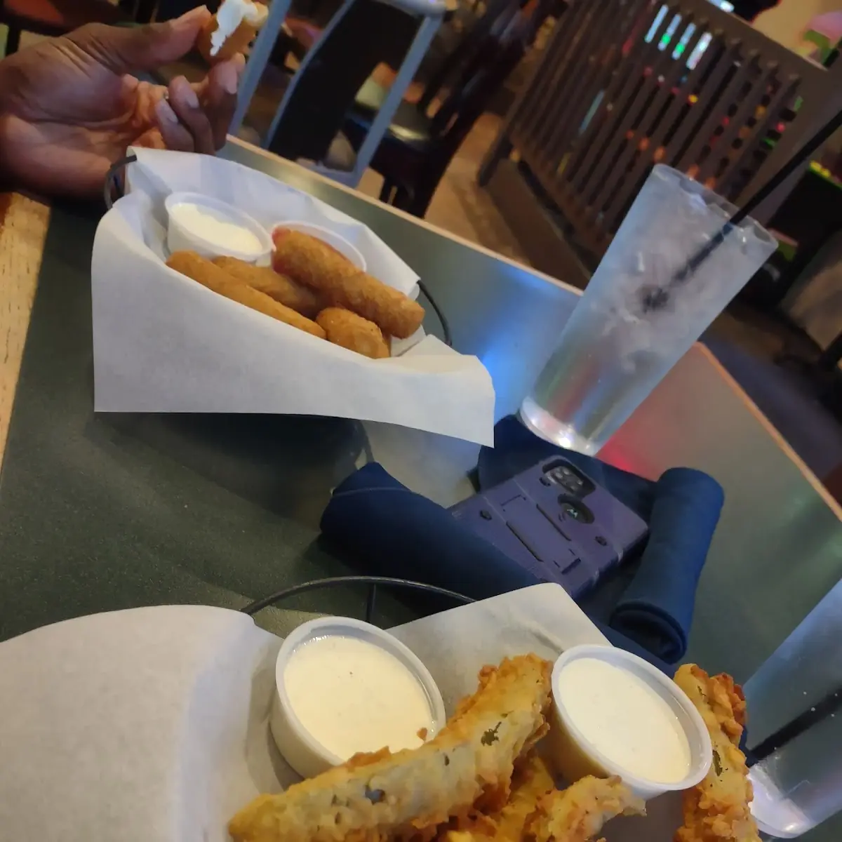 Fried Pickles and Mozzarella Sticks