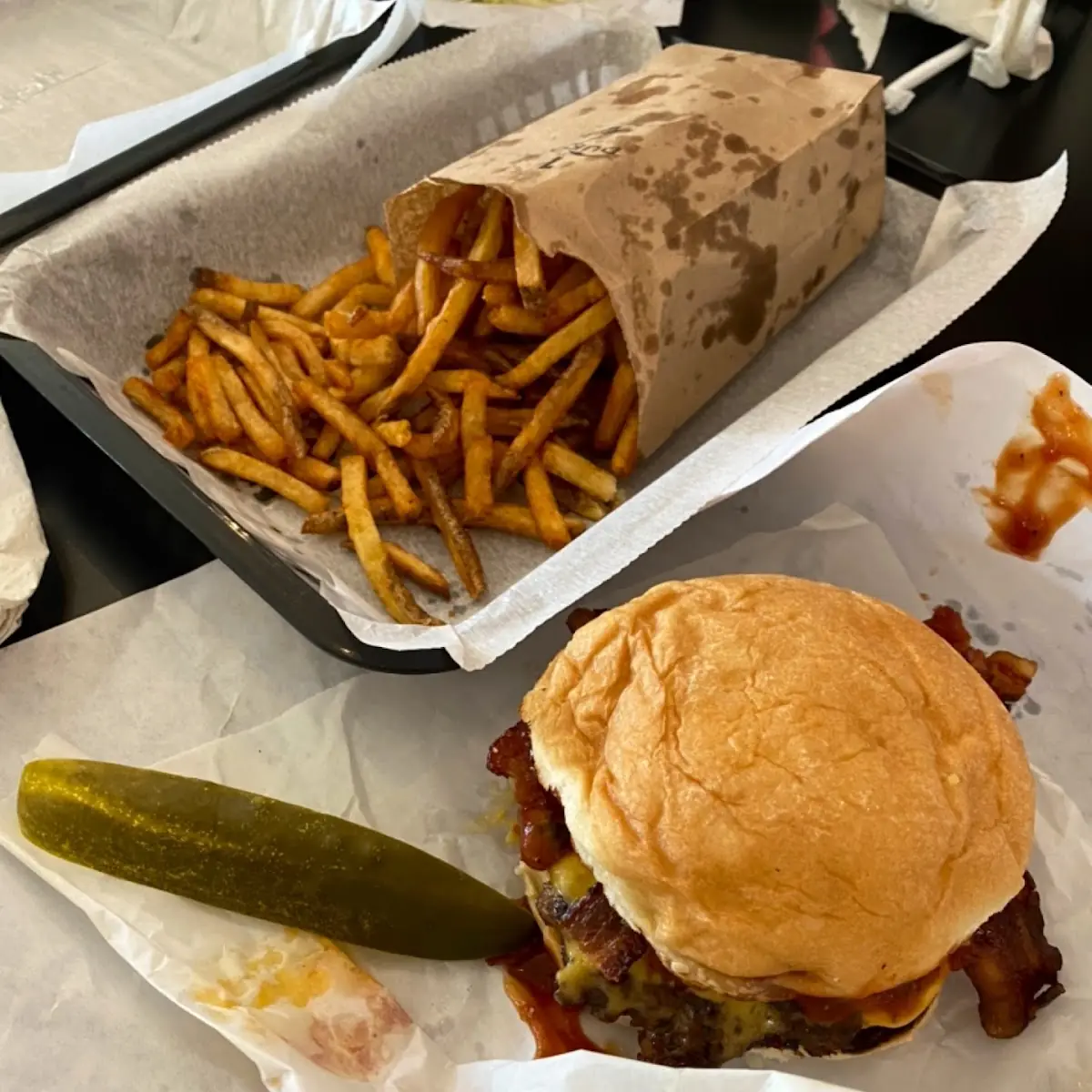 BBQ Burger and Large Fries