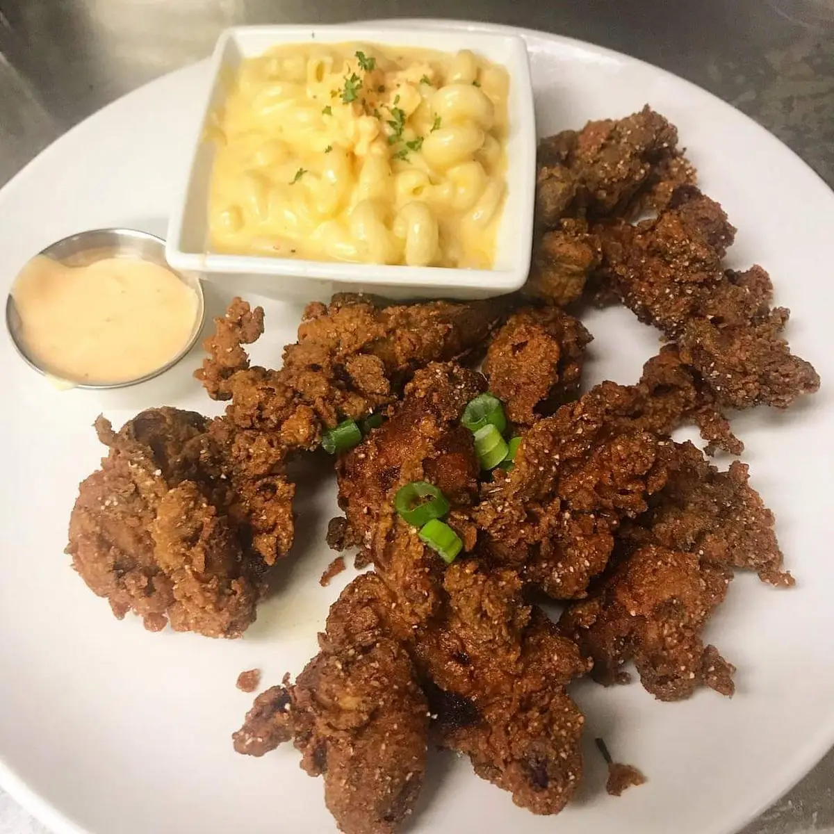 Fried Oysters Mac and Cheese