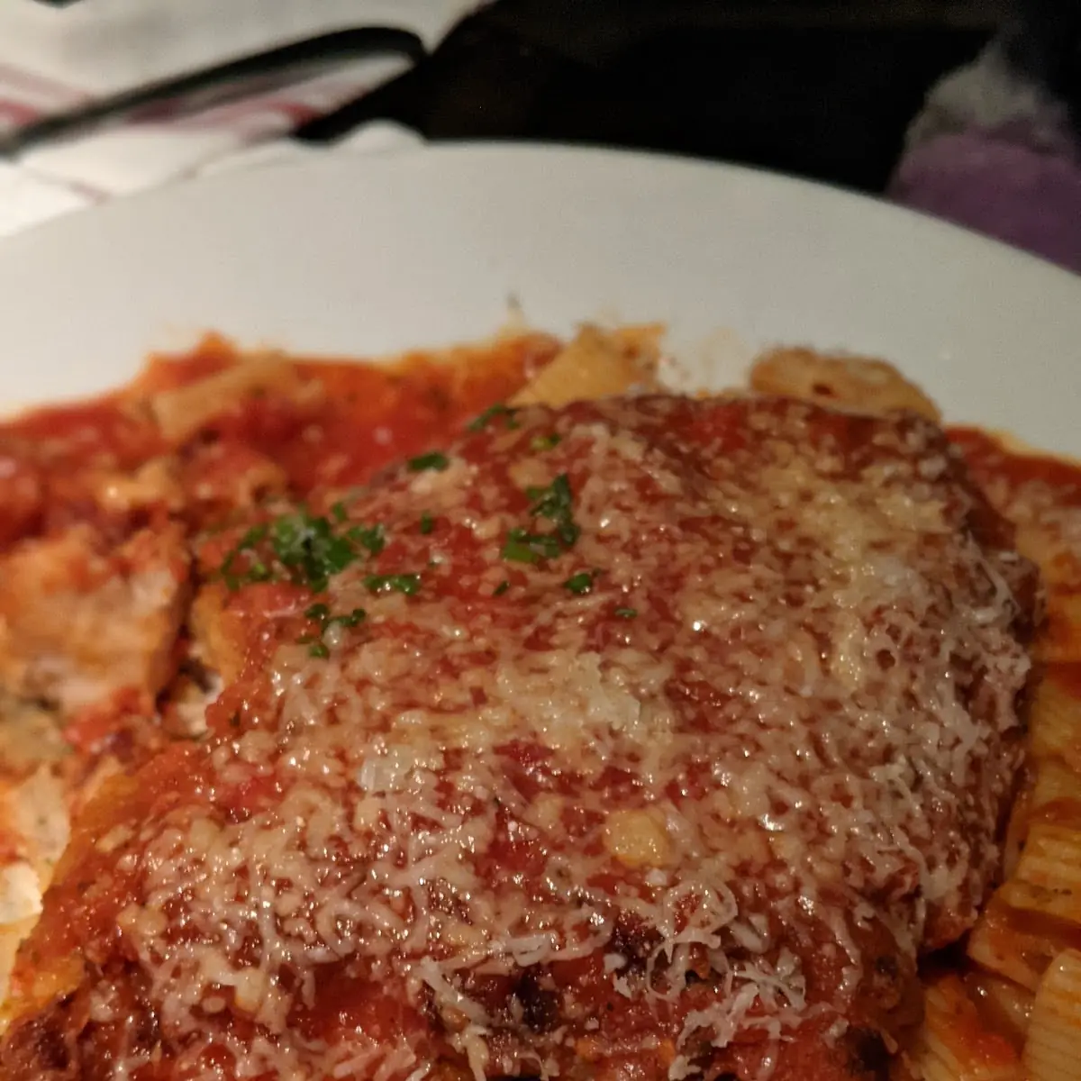 Baked Chicken Parmesan and Pasta
