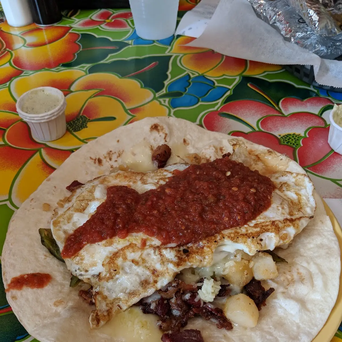 Smoked Brisket Breakfast Taco