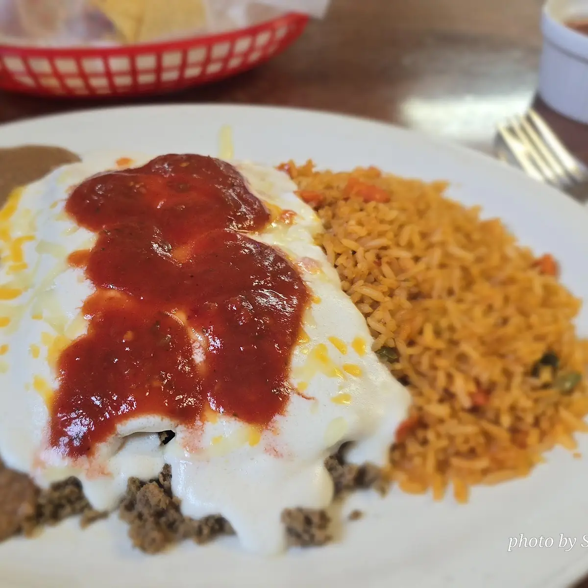 Chicken Enchilada with Sour Cream