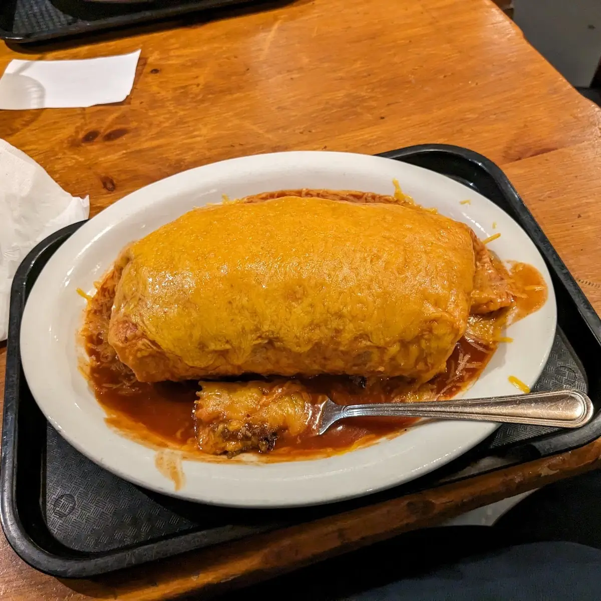 Ground Beef Wet Burrito with Everything