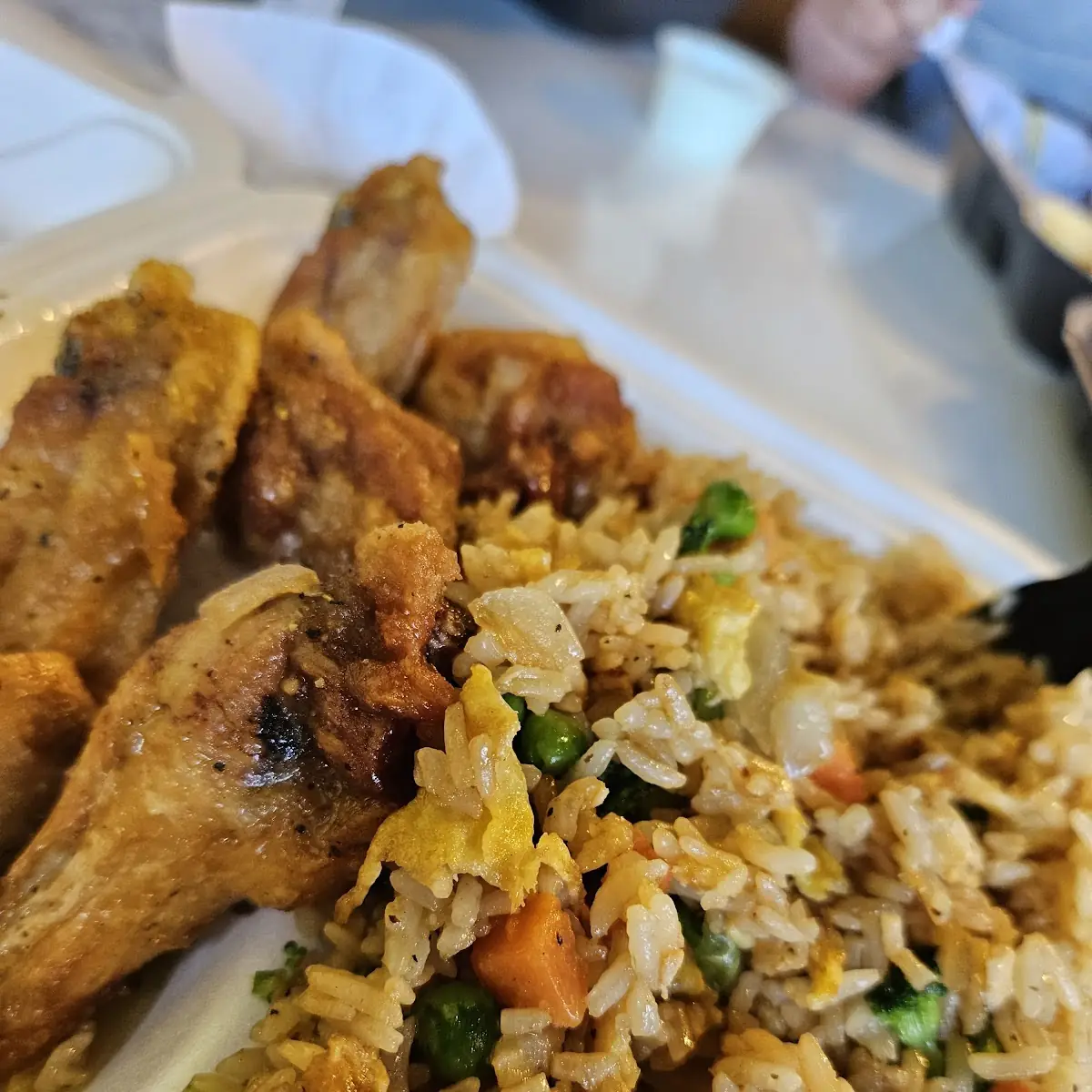 Lemon Pepper Wings and Fried Rice