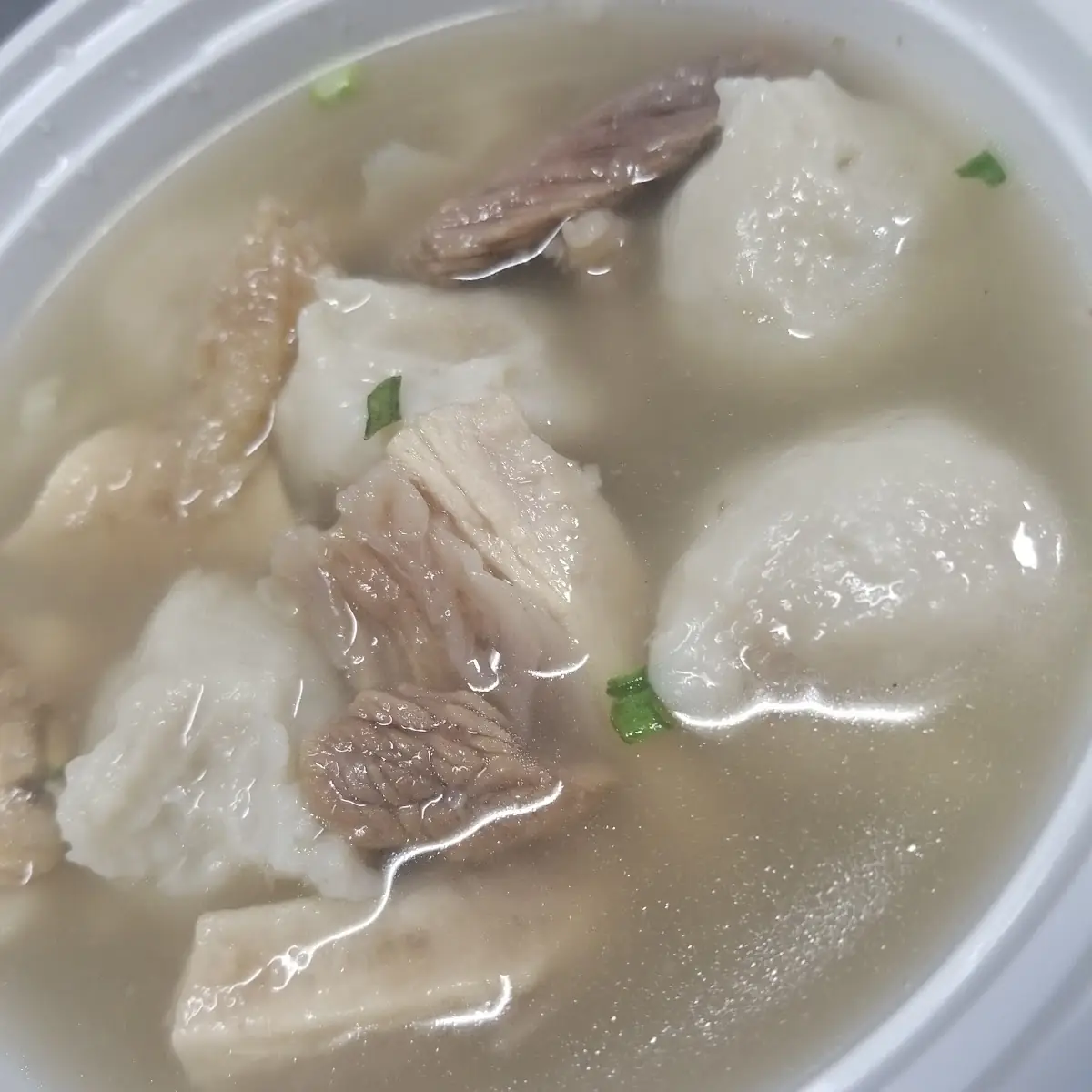 Oyster with Fried Dough Soup