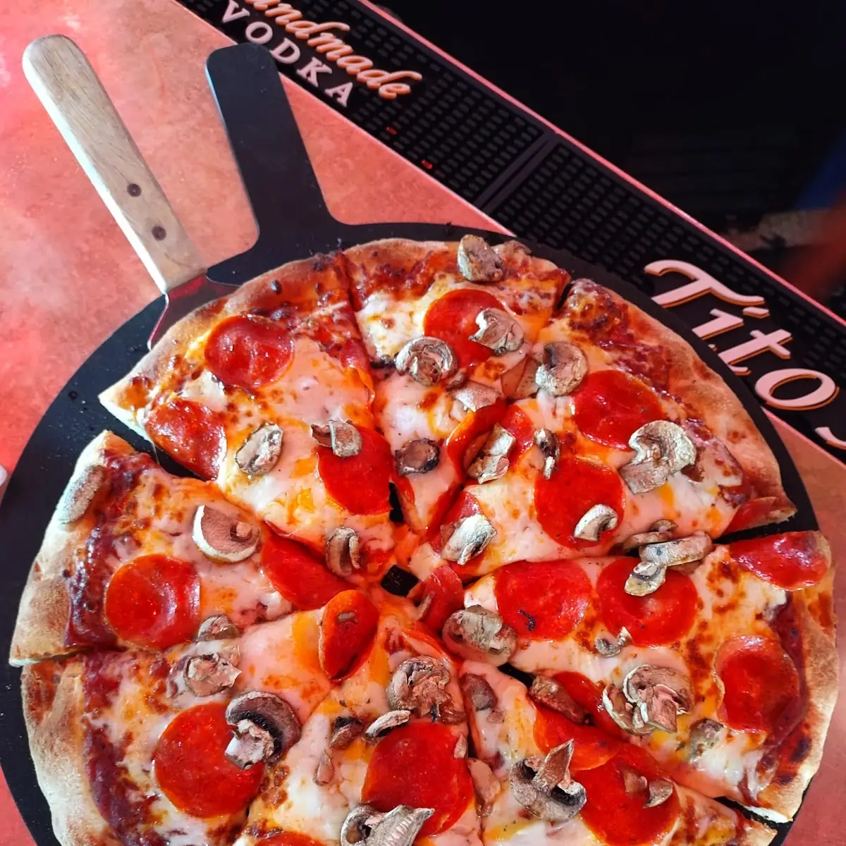 Pepperoni and Mushroom Pizza