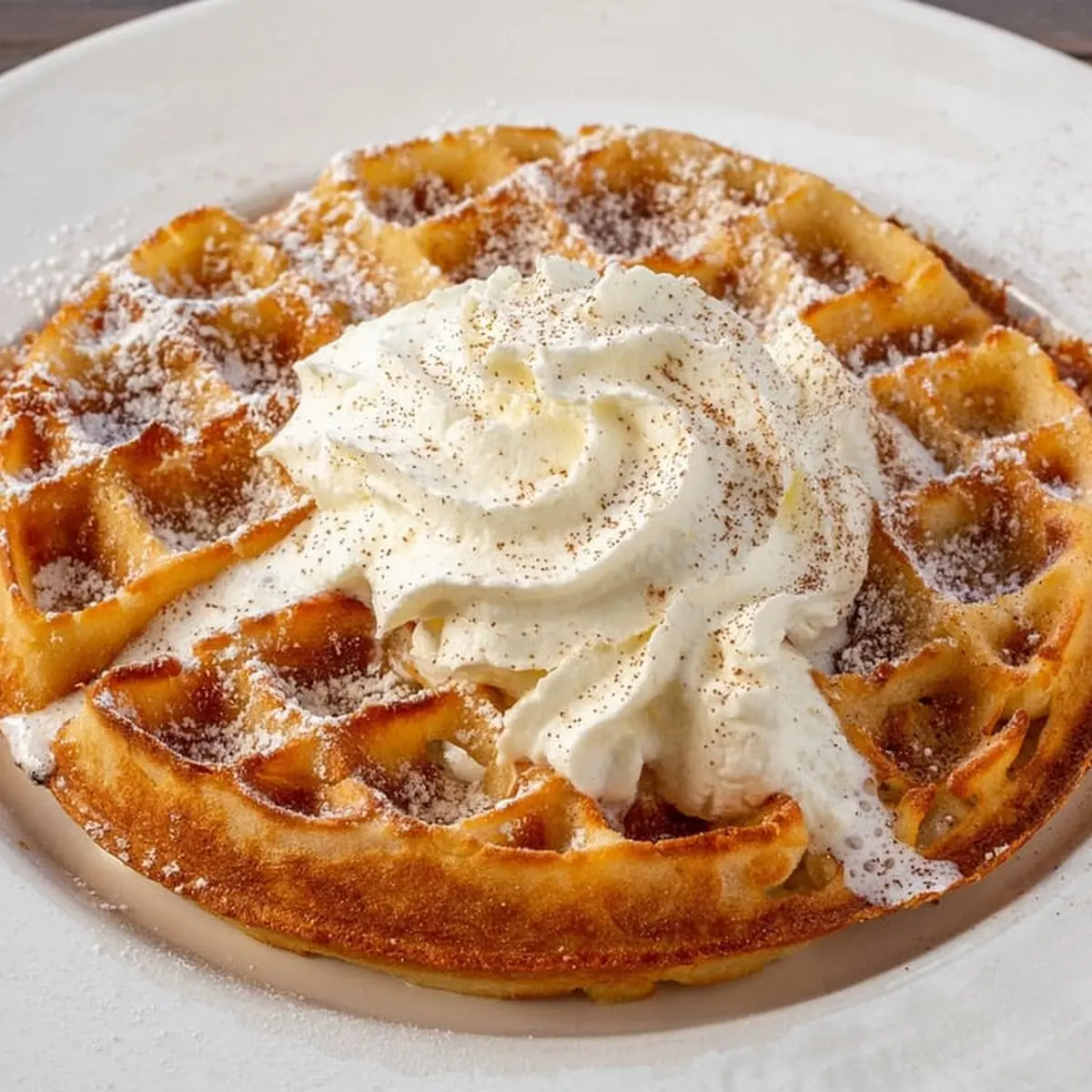 Classic Waffle with Sweet Cream