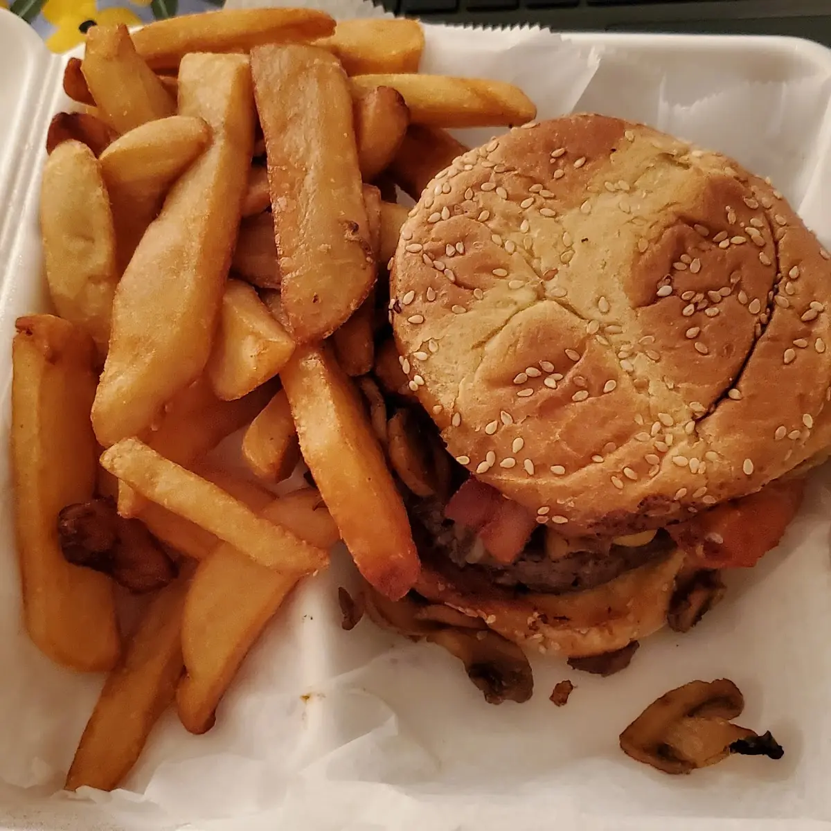 Mac Burger with Steak Fries