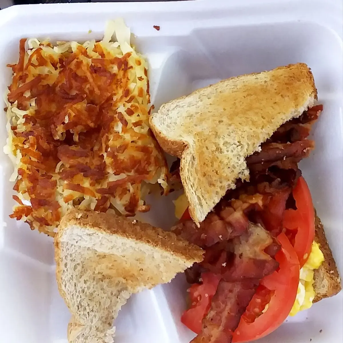 Bacon Egg with Tomatoes on Whole Wheat